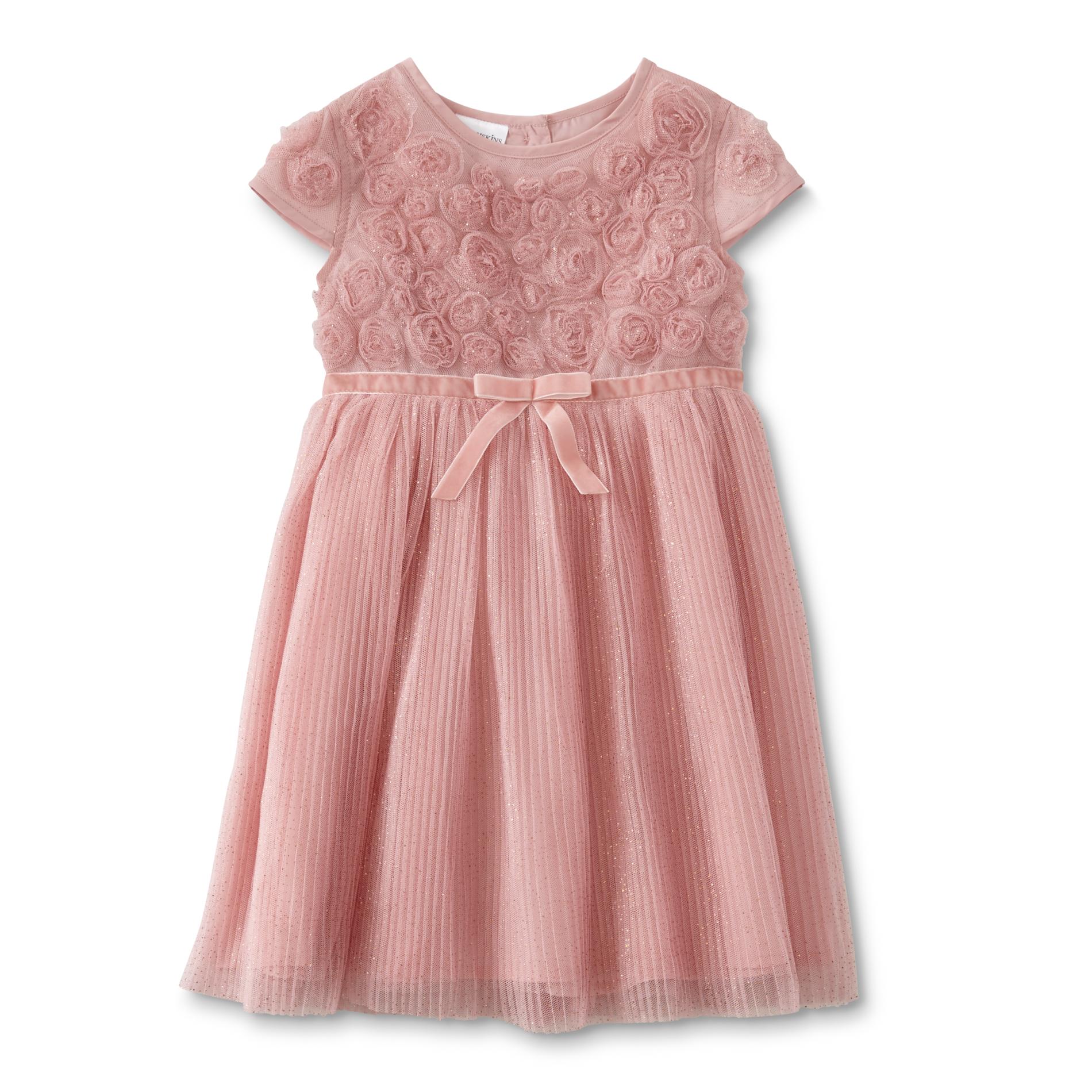 Toughskins Infant & Toddler Girls' Rosette Occasion Dress