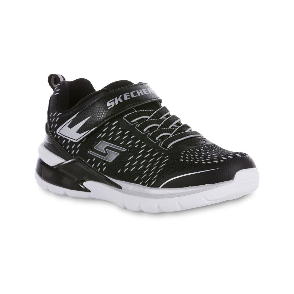 Skechers Boy's Erupters Black/Silver Light-Up Athletic Shoe