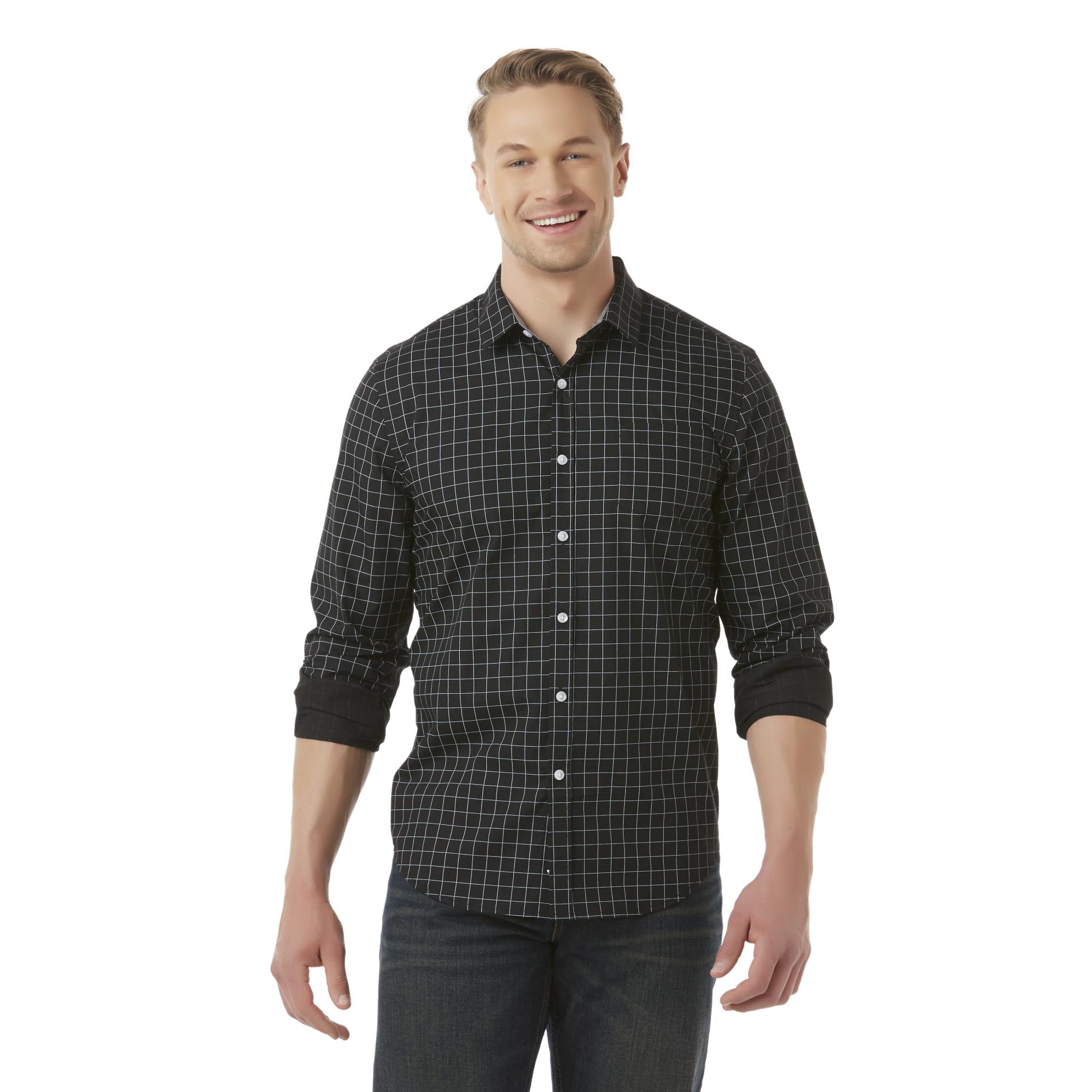 Structure Men's Long-Sleeve Dress Shirt - Windowpane