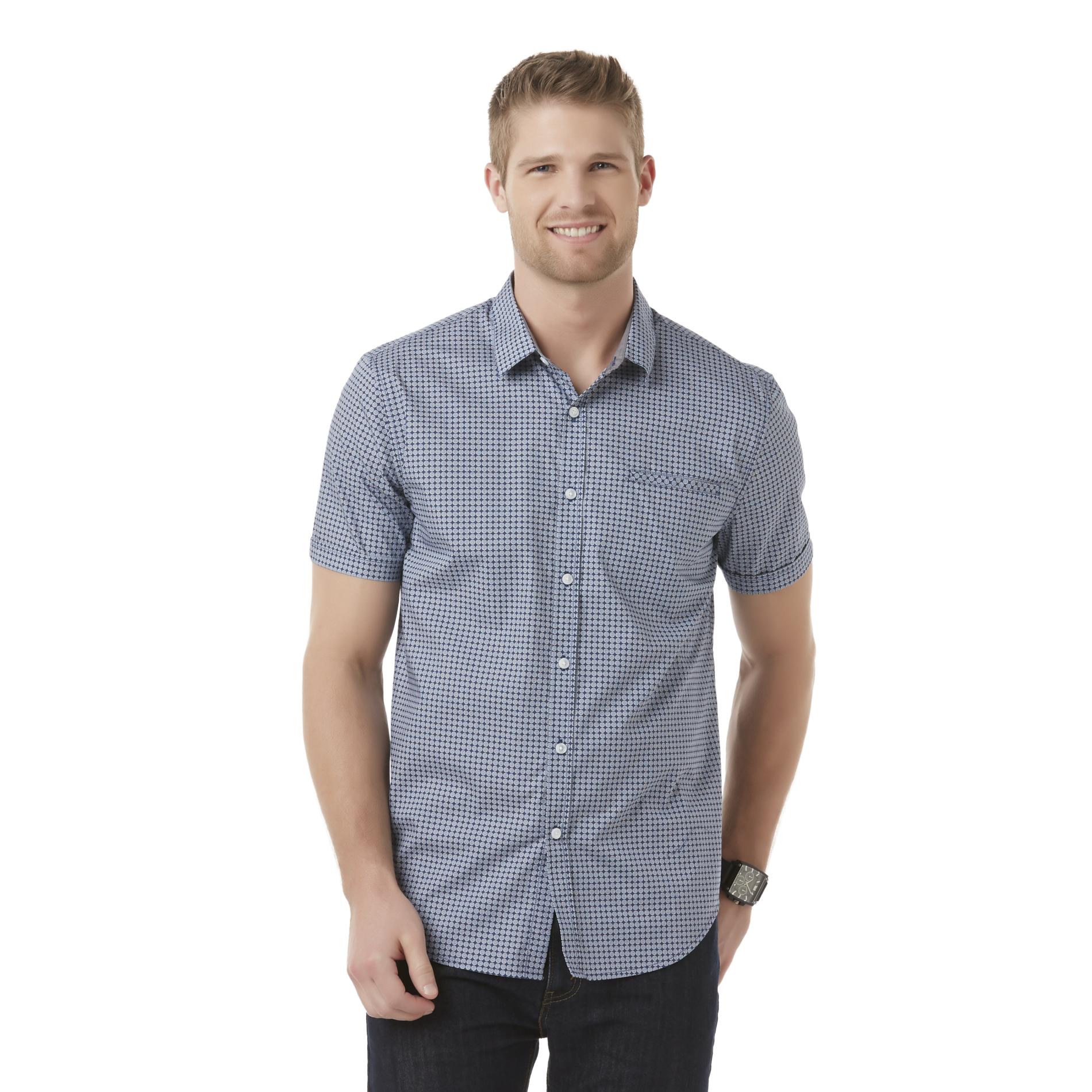 Structure Men's Button-Front Shirt - Geometric