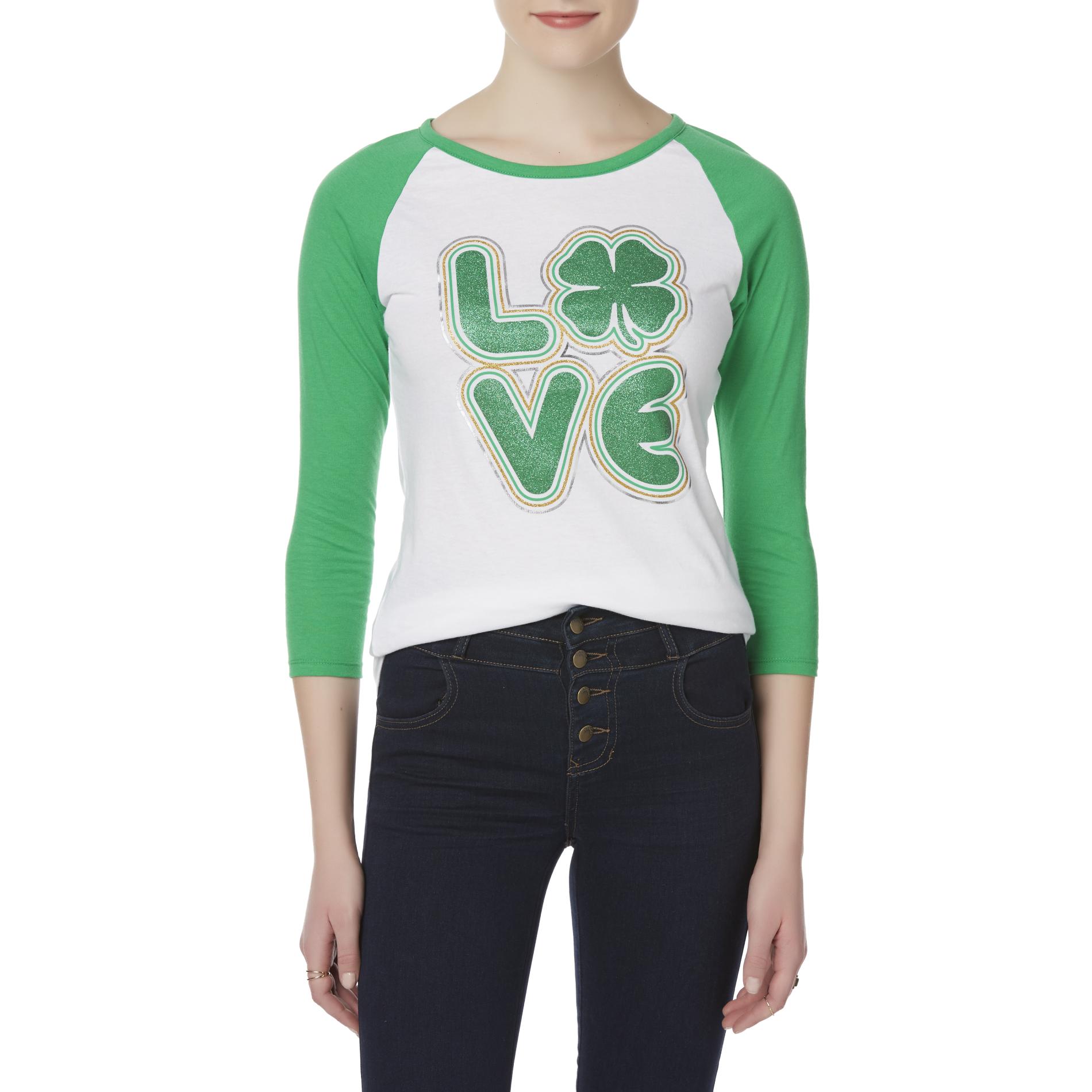 Joe Boxer Juniors' St. Patrick's Day Long-Sleeve T-Shirt - Love