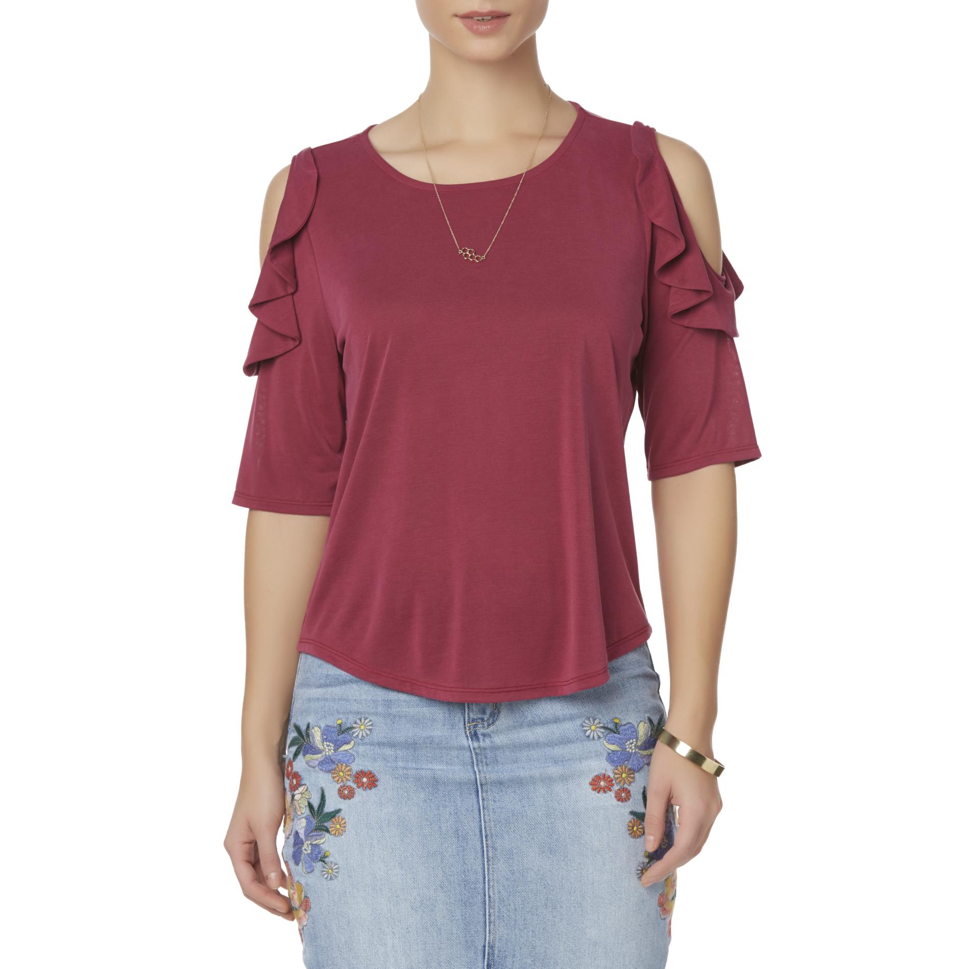 Simply Styled Women's Cold Shoulder Top