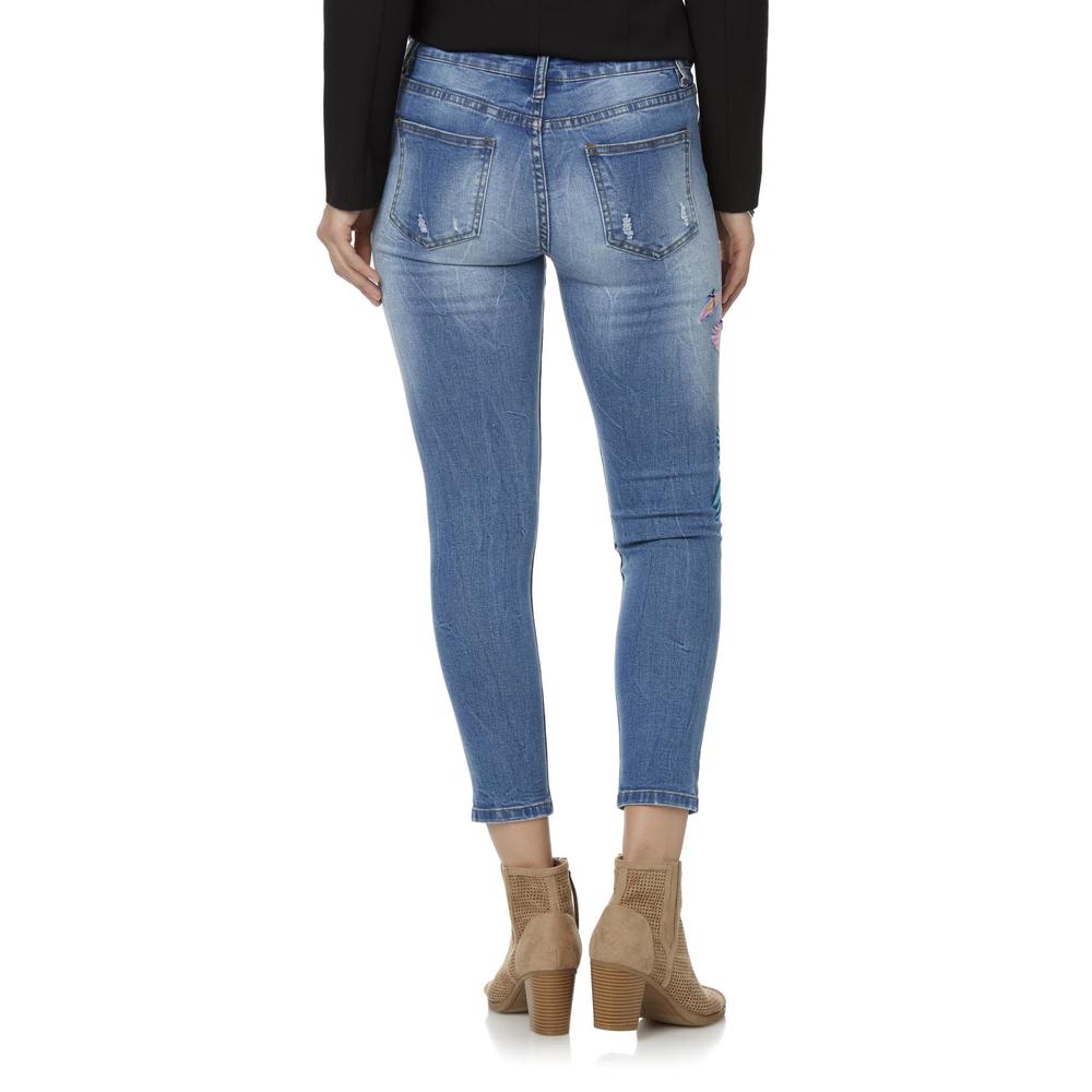 ROEBUCK & CO R1893 Women's Embellished Skinny Jeans