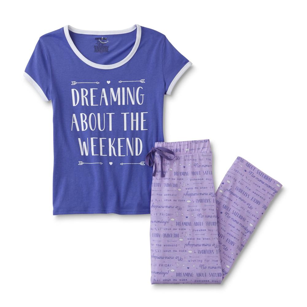 Joe Boxer Juniors' Pajama Shirt & Pants - Dreaming About the Weekend