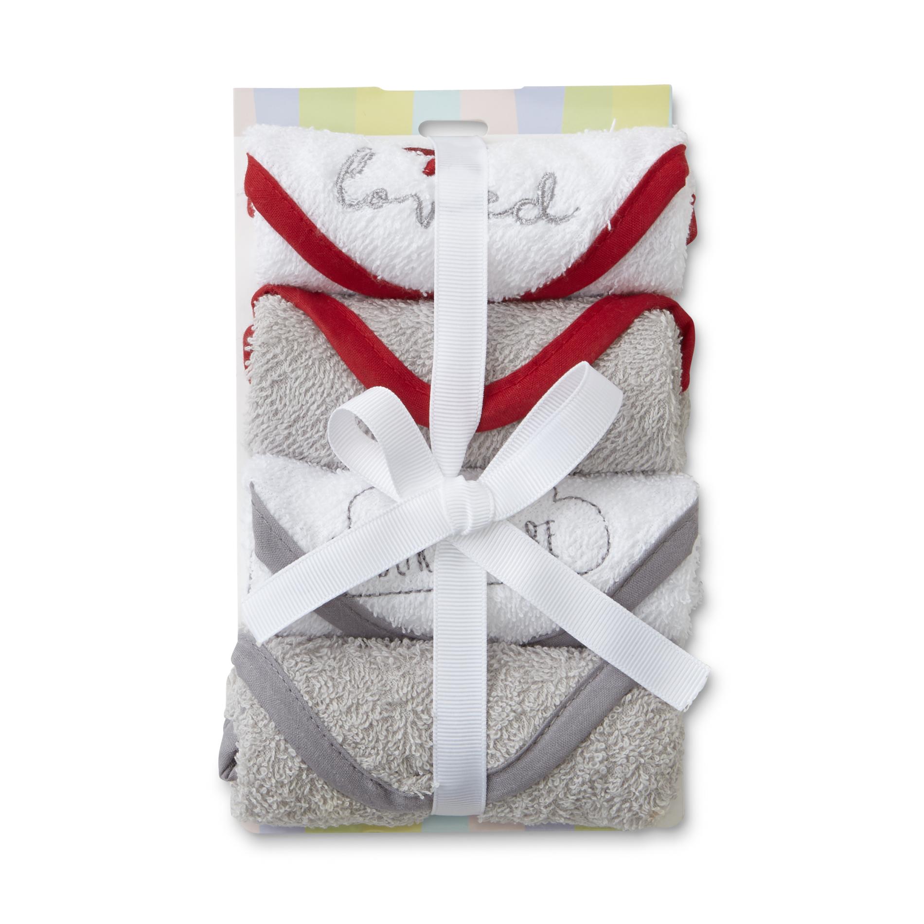 Little Wonders Infants’ 4-Pack Washcloths - Born to be Loved, Multi-Colored Little Wonders Infants’ 4-Pack Washcloths - Born to be Loved, Multi-Colored