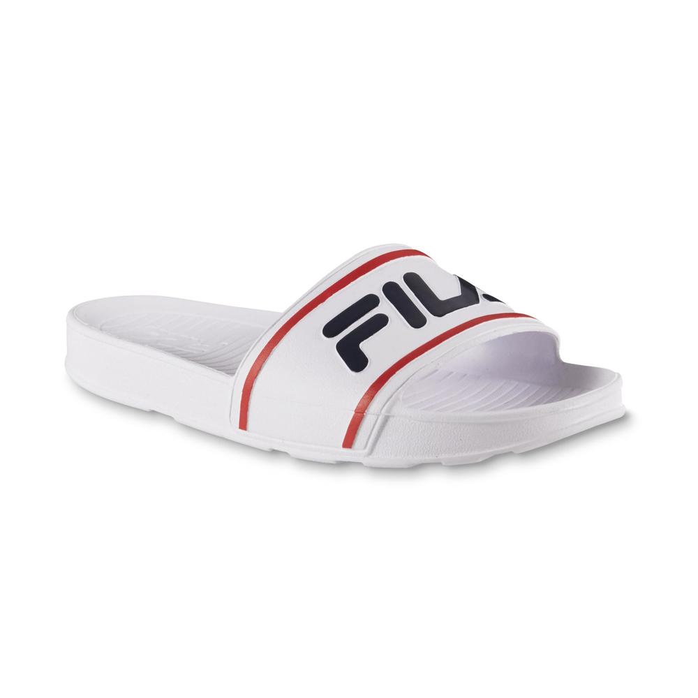 Fila Women's Sleek Athletic Slide Sandal - White