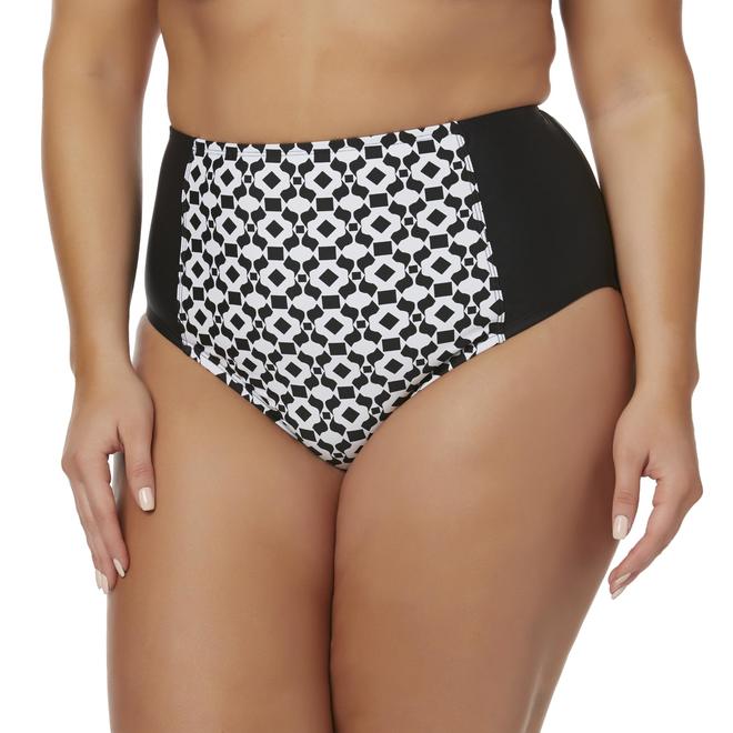 geometric swimming panty bottom for women
