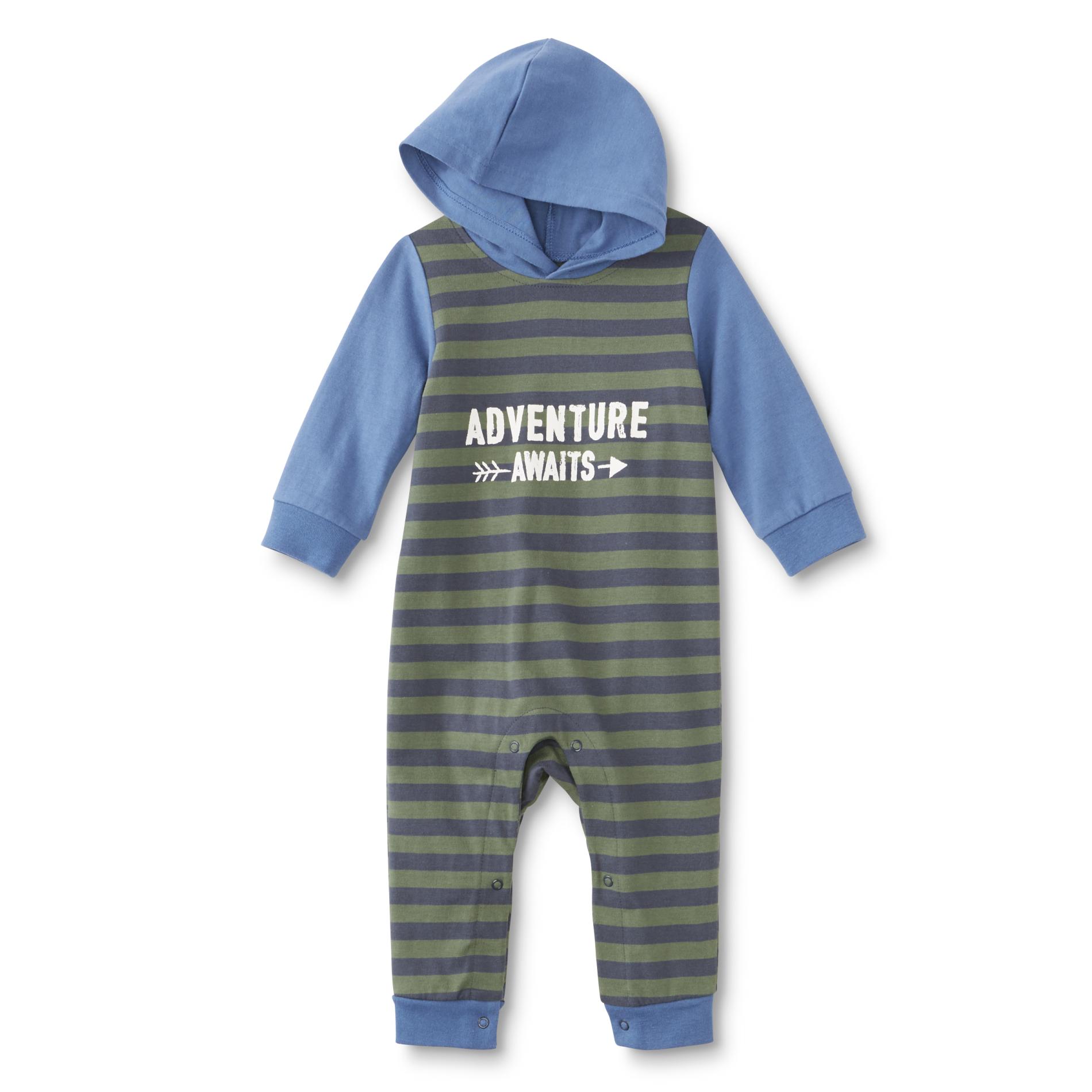 Little Wonders Newborn & Infant Boy's Hooded Sleeper Pajamas - Striped