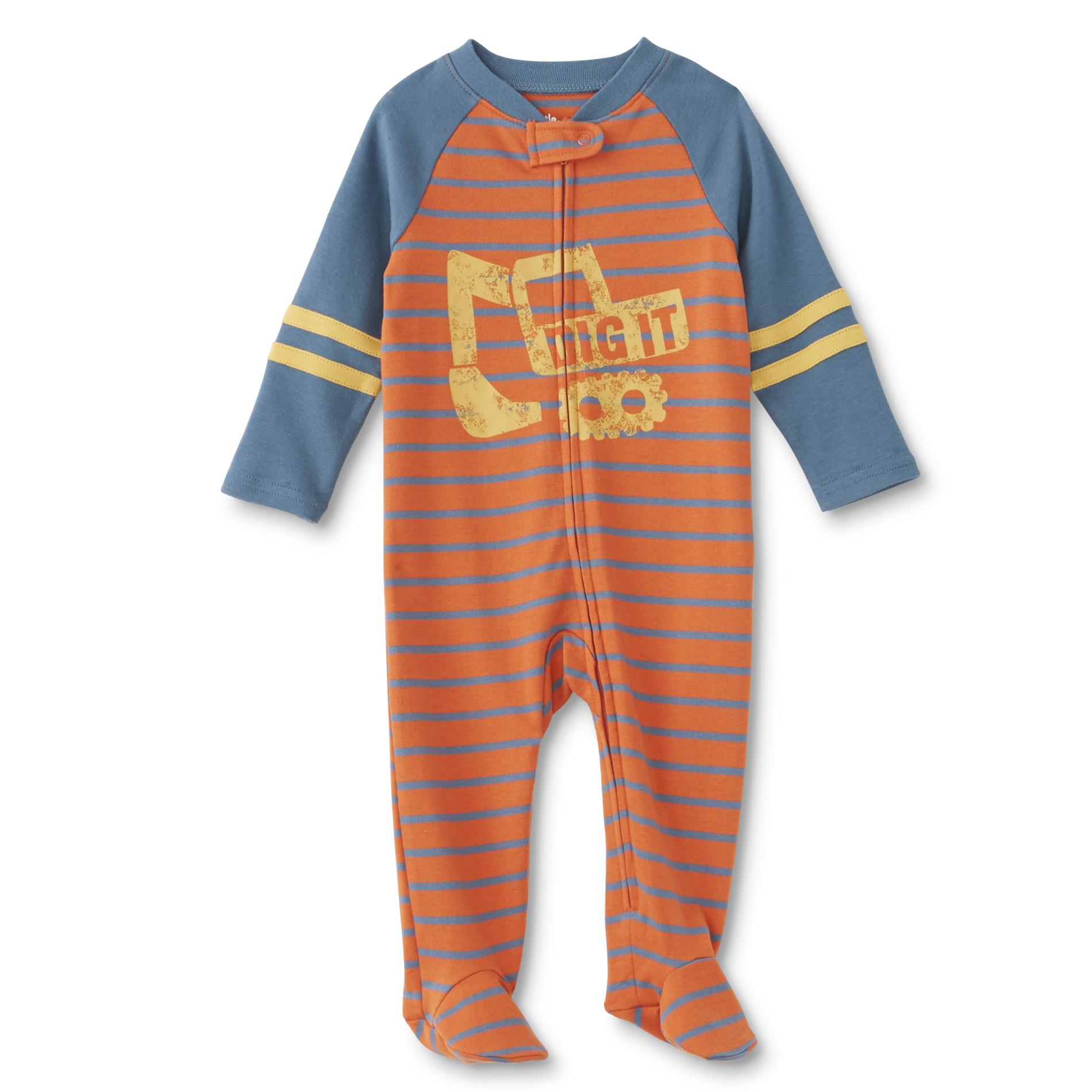 Little Wonders Newborn Boy's Sleeper Pajamas - Dig It