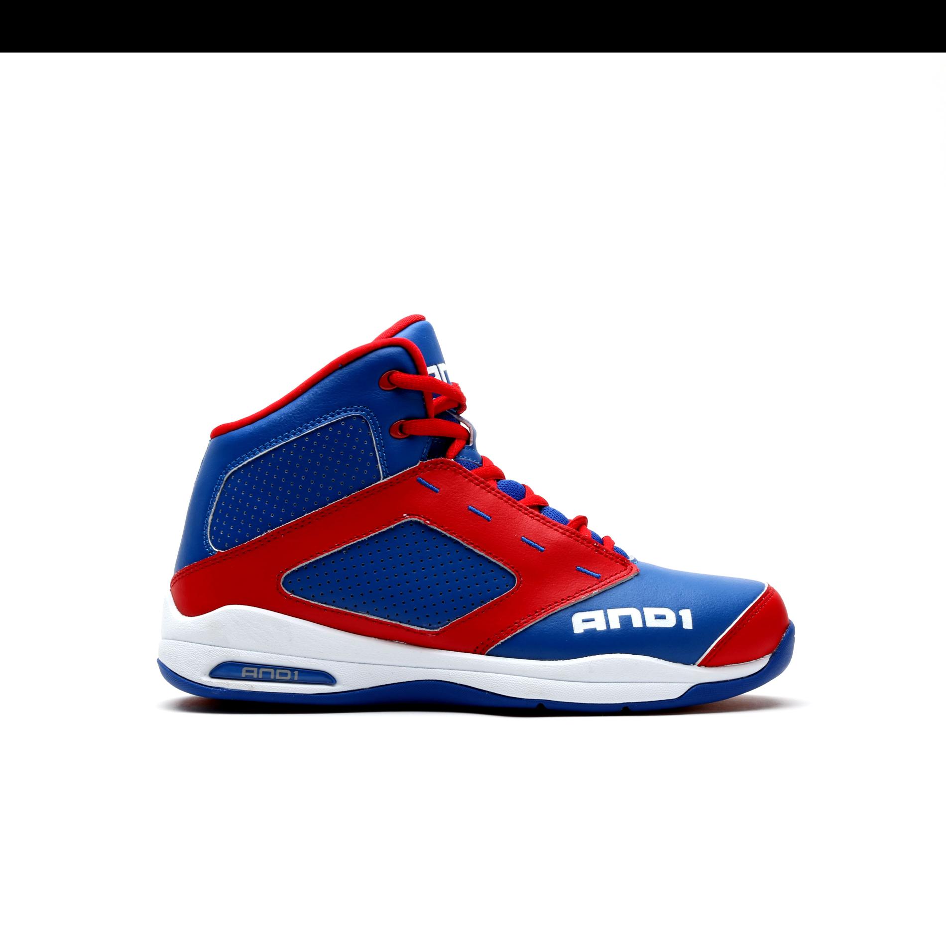 AND 1 Boy's Typhoon Blue/Red High-Top Athletic Shoe