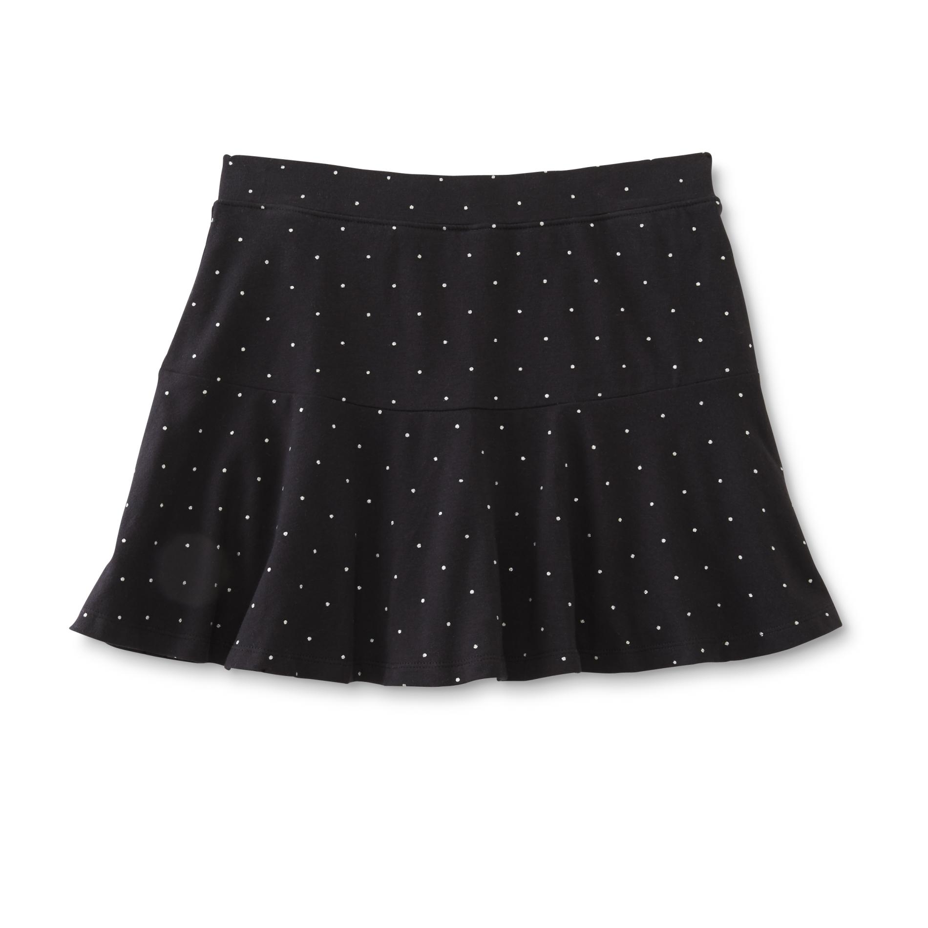 CRB Girl Girl's Denim-Look Scooter Skirt - Dots