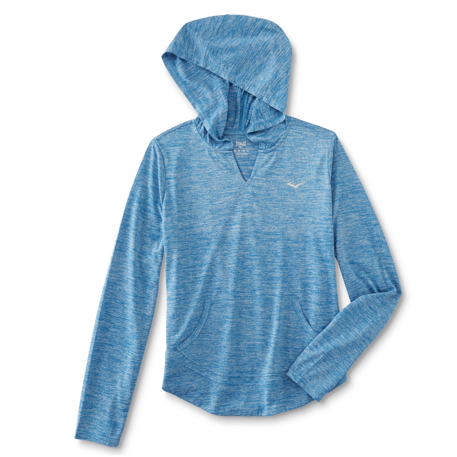 Everlast&reg; Girl's Hooded Athletic Top - Space-Dyed