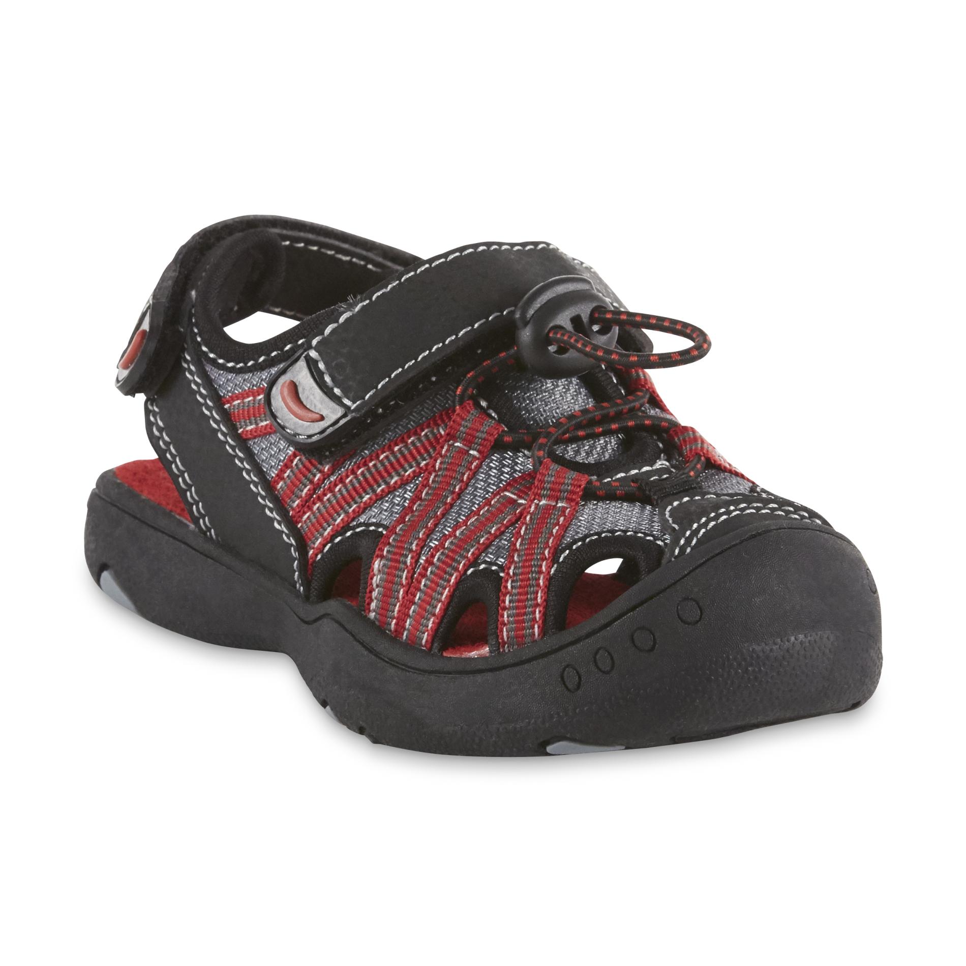 Roebuck & Co. Toddler Boys' Stevie Sport Sandal - Black/Red