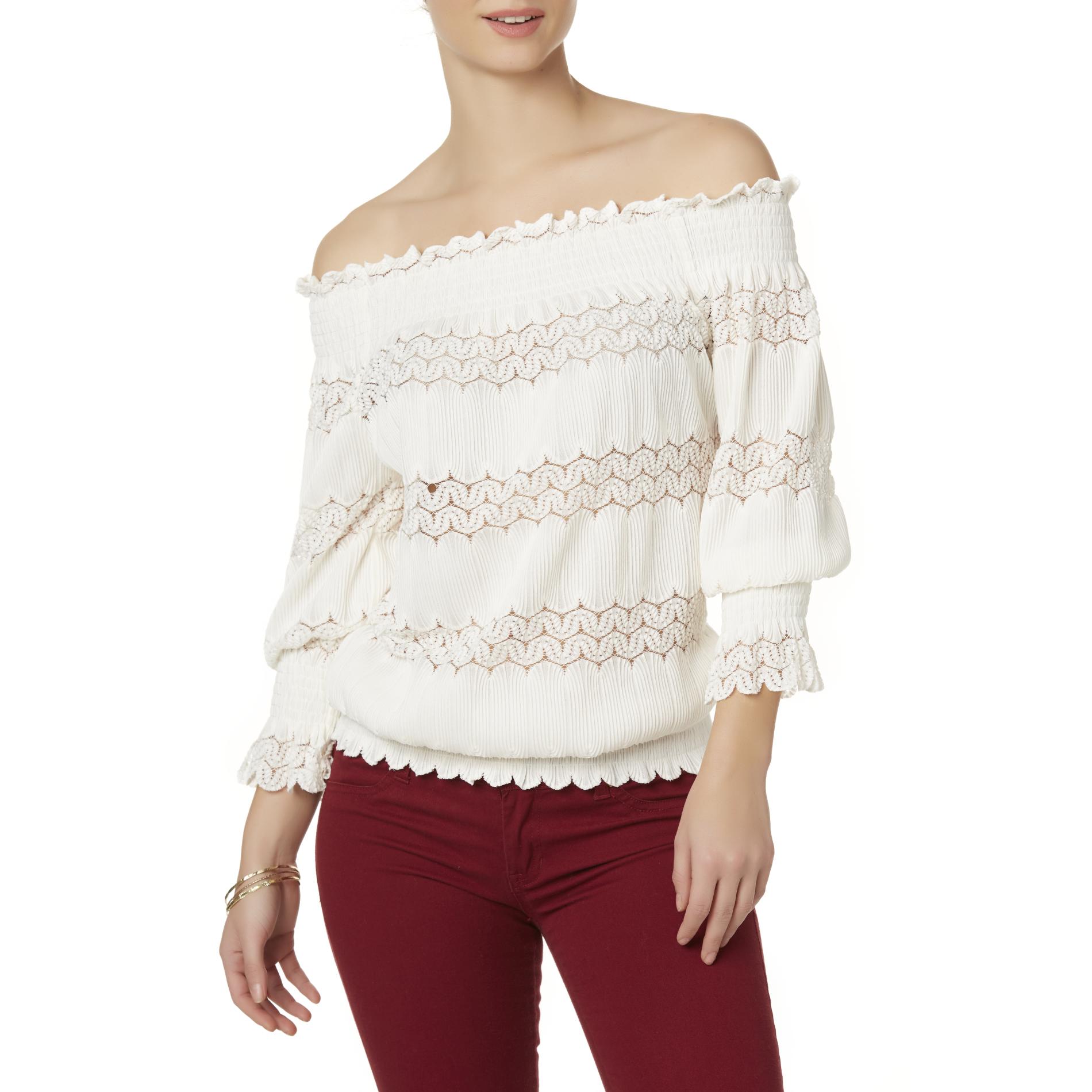 Simply Styled Petites' Off-the-Shoulder Peasant Top