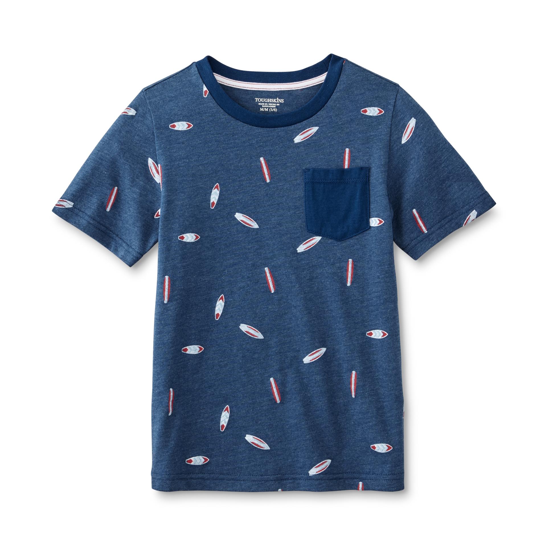 Toughskins Infant and Toddler Boys' Pocket Graphic T-Shirt - Surfboards