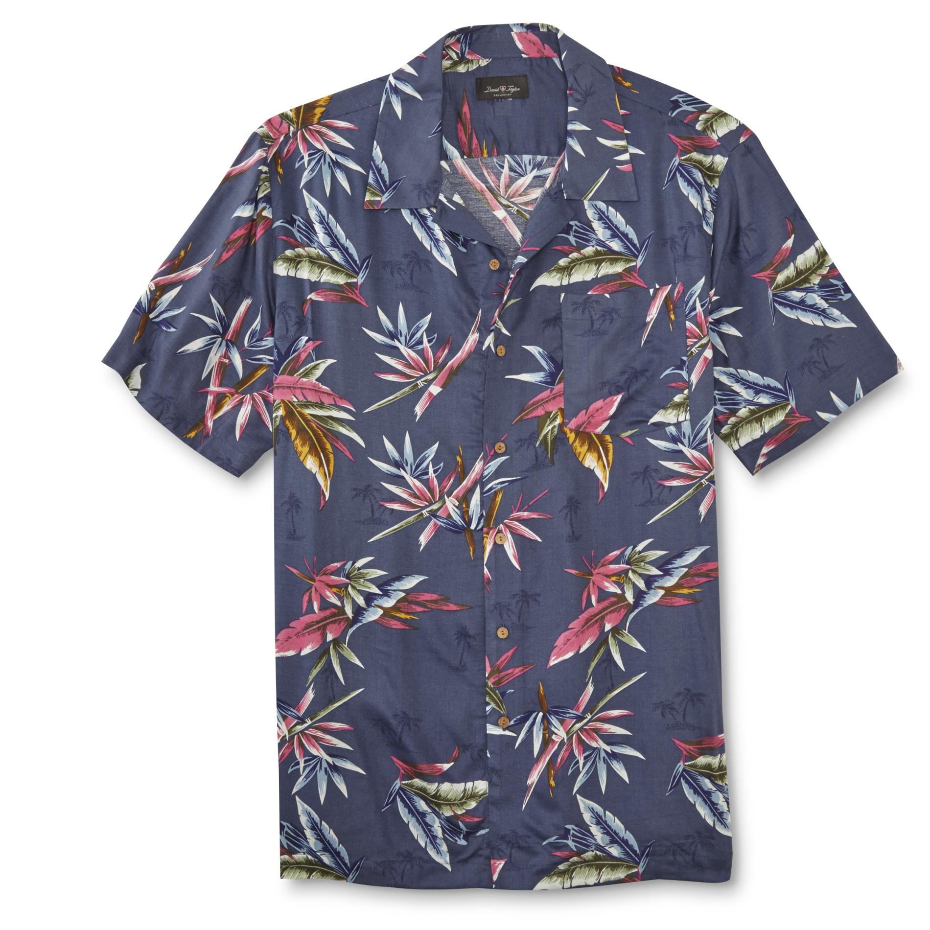 David Taylor Collection Men's Button-Front Shirt - Tropical