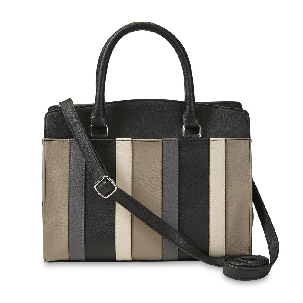 Laura Scott Women's Satchel Handbag - Striped