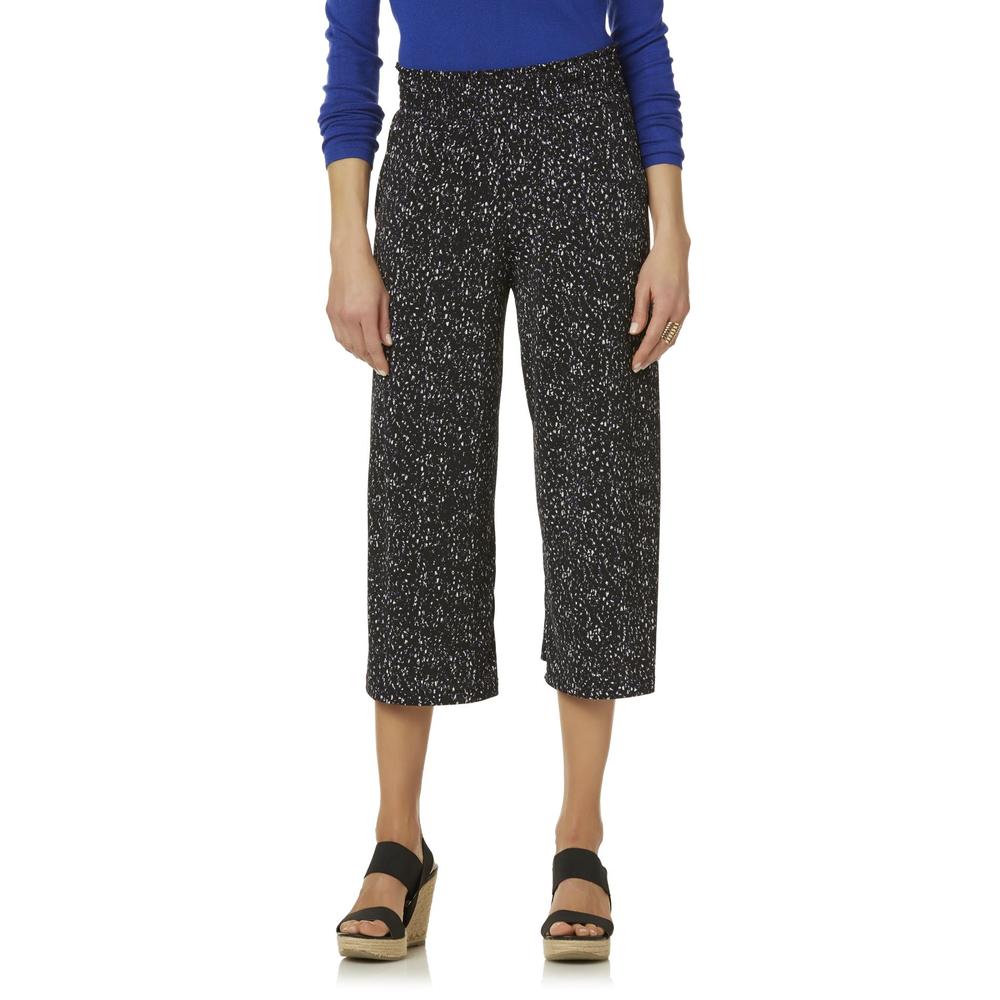 Simply Styled Women's Gaucho Pants - Abstract