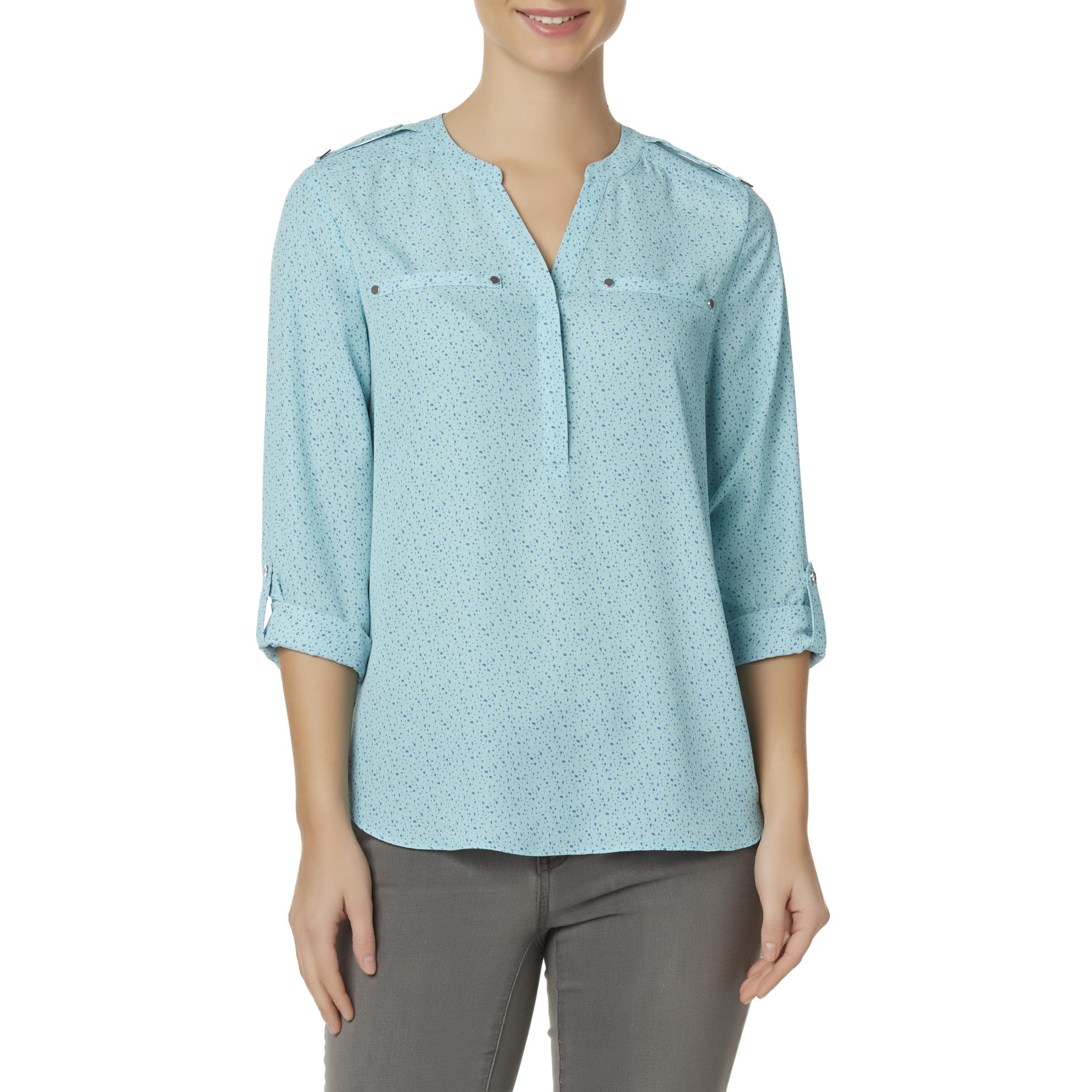 Simply Styled Women's Utility Blouse - Dots