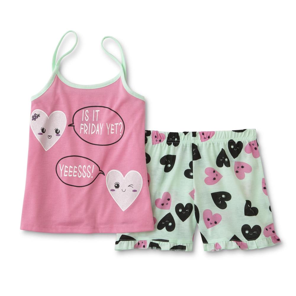 Joe Boxer Girls' Pajama Camisole & Shorts - Hearts