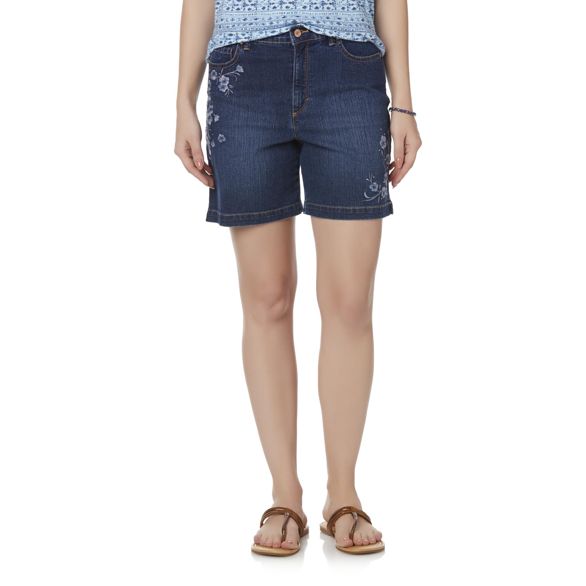 Gloria Vanderbilt Women's Embellished Amanda Shorts | Shop Your Way