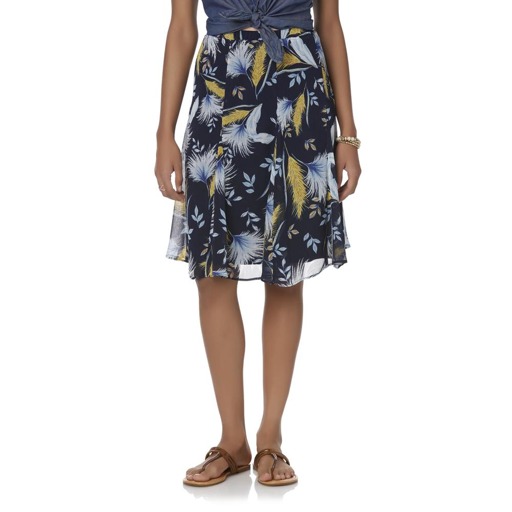 Laura Scott Petites' Chiffon Godet Skirt - Tropical