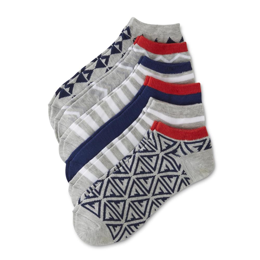 Women's 6-Pairs Low-Cut Fashion Socks - Tribal & Striped