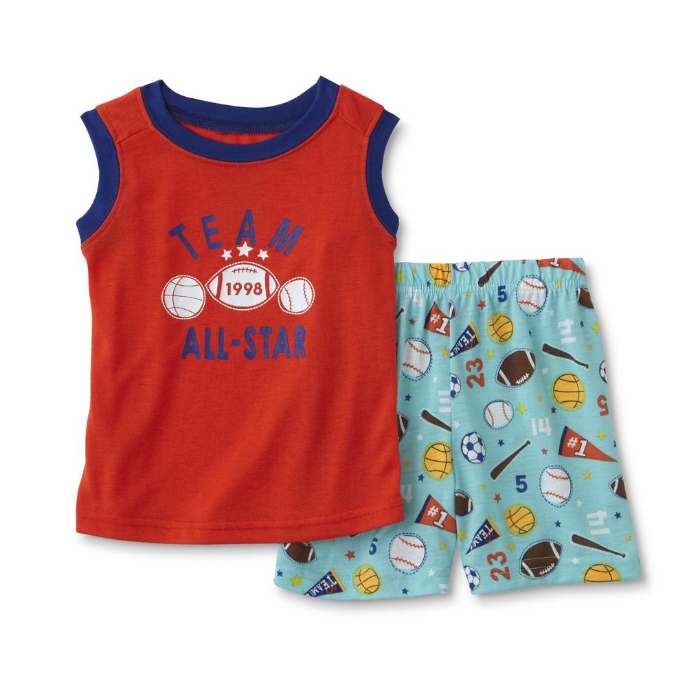 Joe Boxer Infant & Toddler Boys' Pajama Muscle Shirt & Shorts - Team All-Star