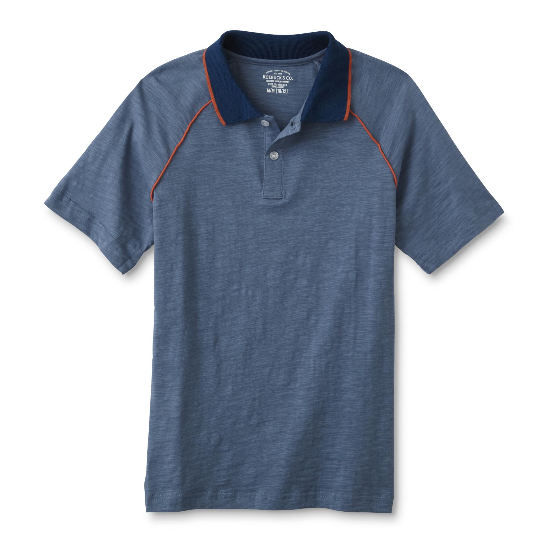 Roebuck & Co. Boys' Slub Knit Polo Shirt