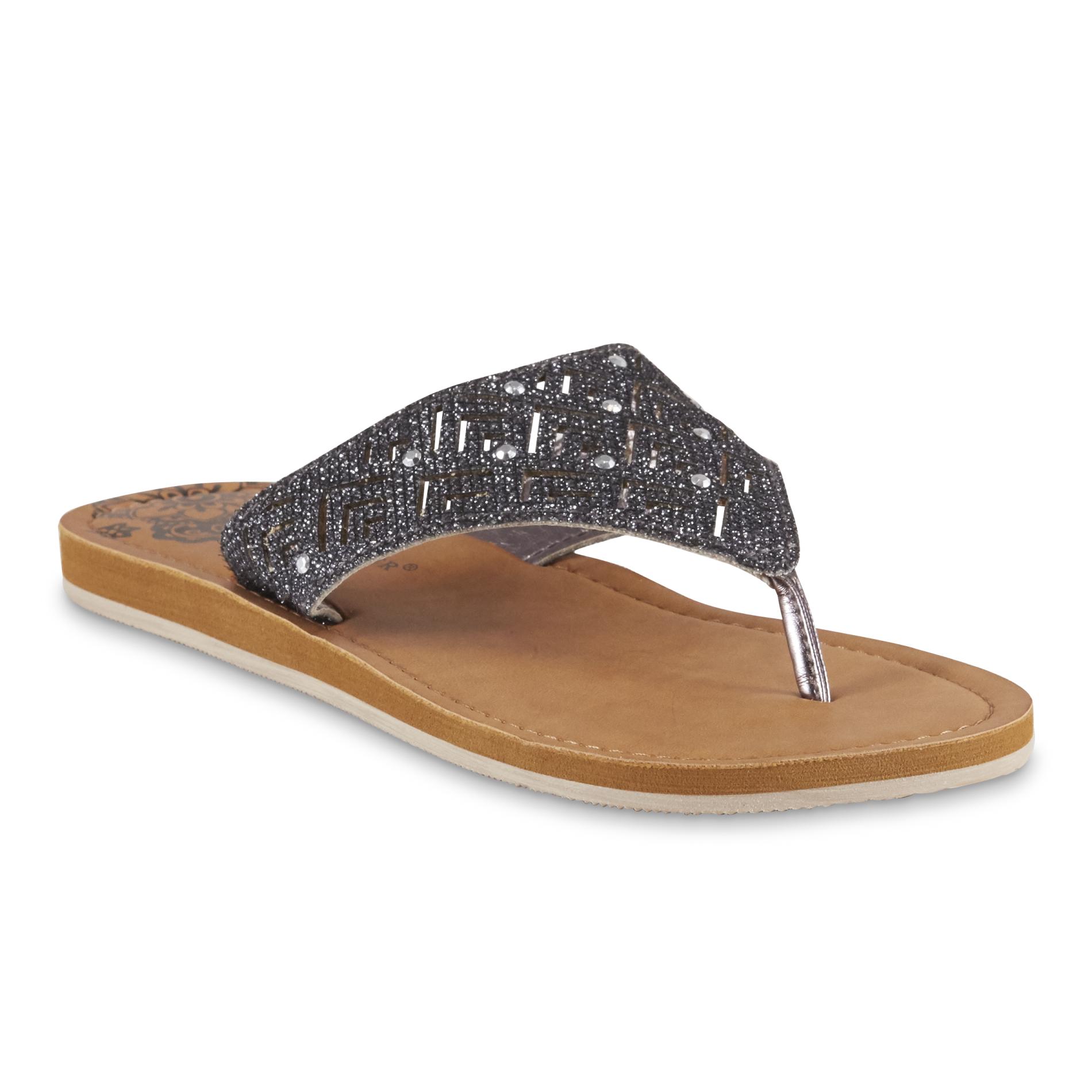 Joe Boxer Women's Calida FlipFlop Sandal Gunmetal Shop Your Way