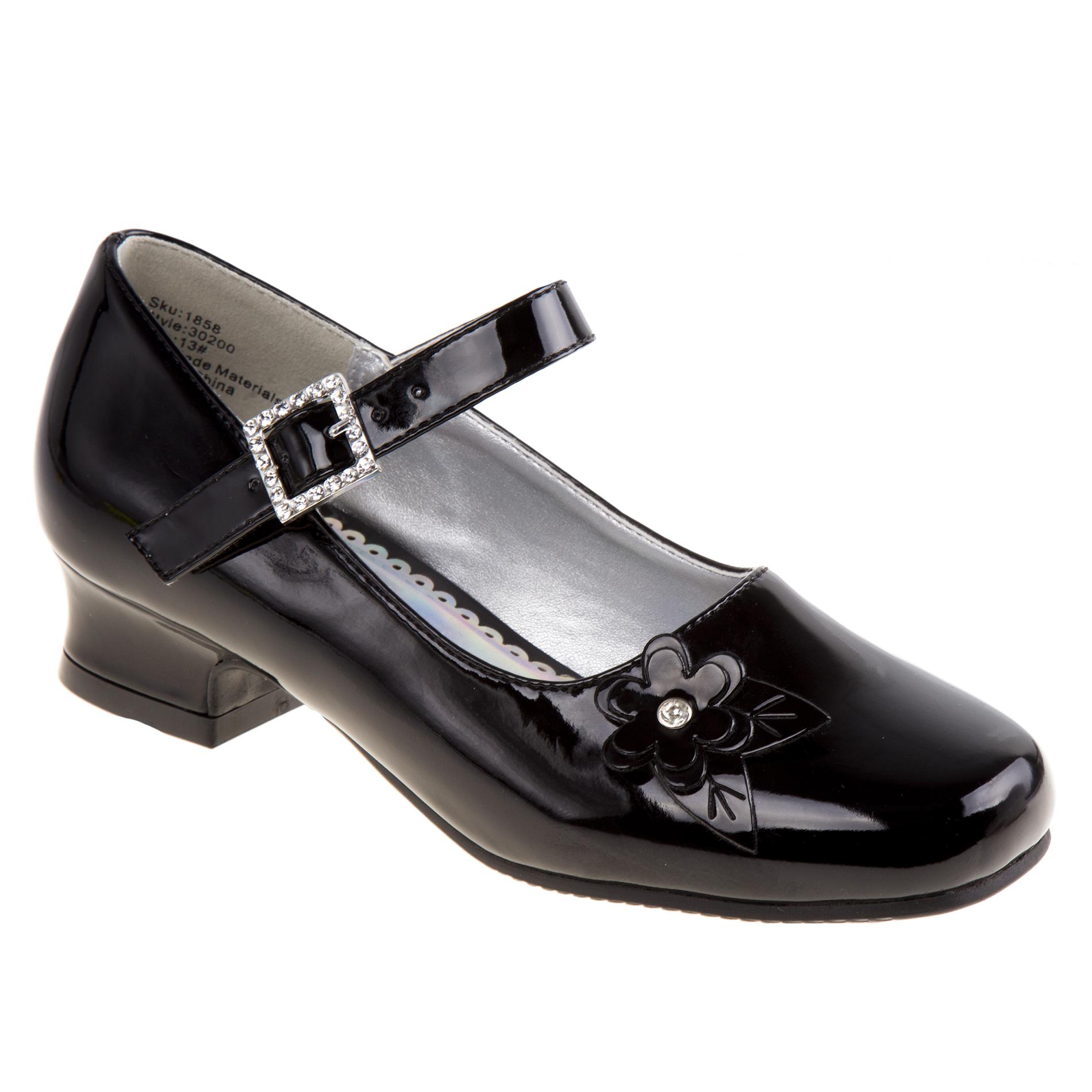 Josmo Girls' Embellished Mary Jane Shoe - Black