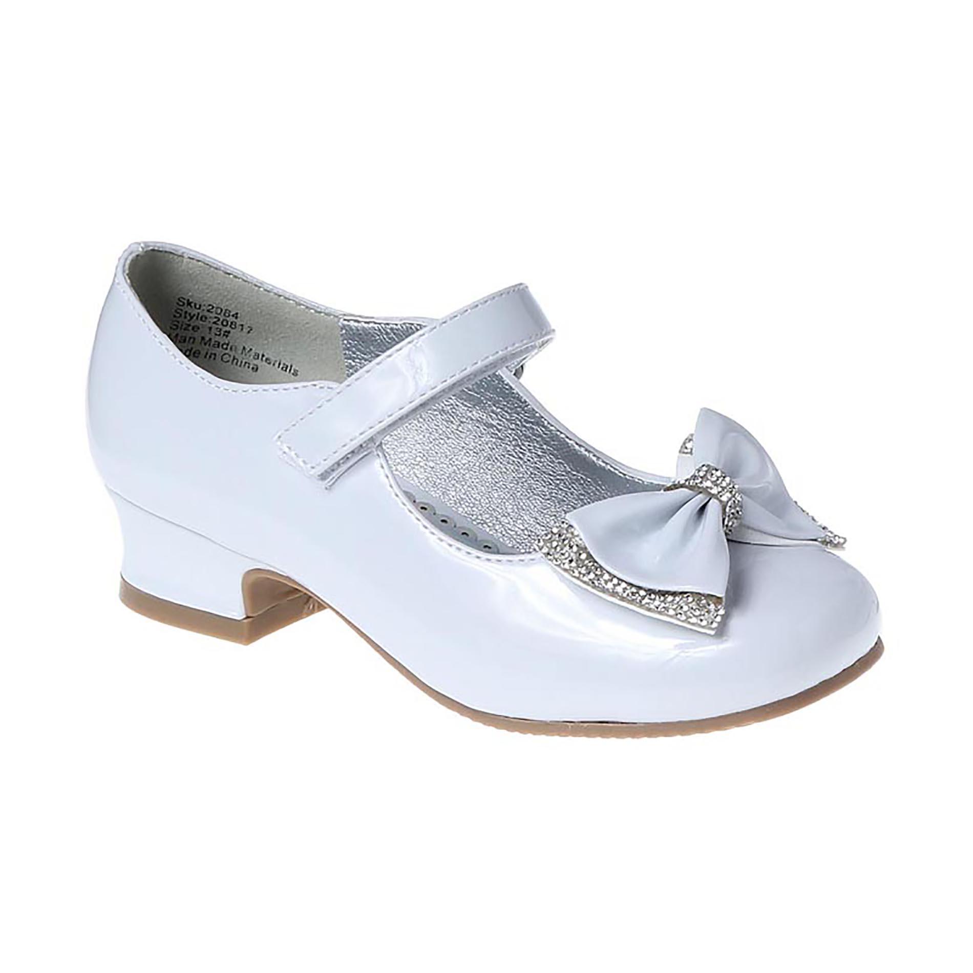 Petalia Girls' Bow Mary Jane Shoe - White