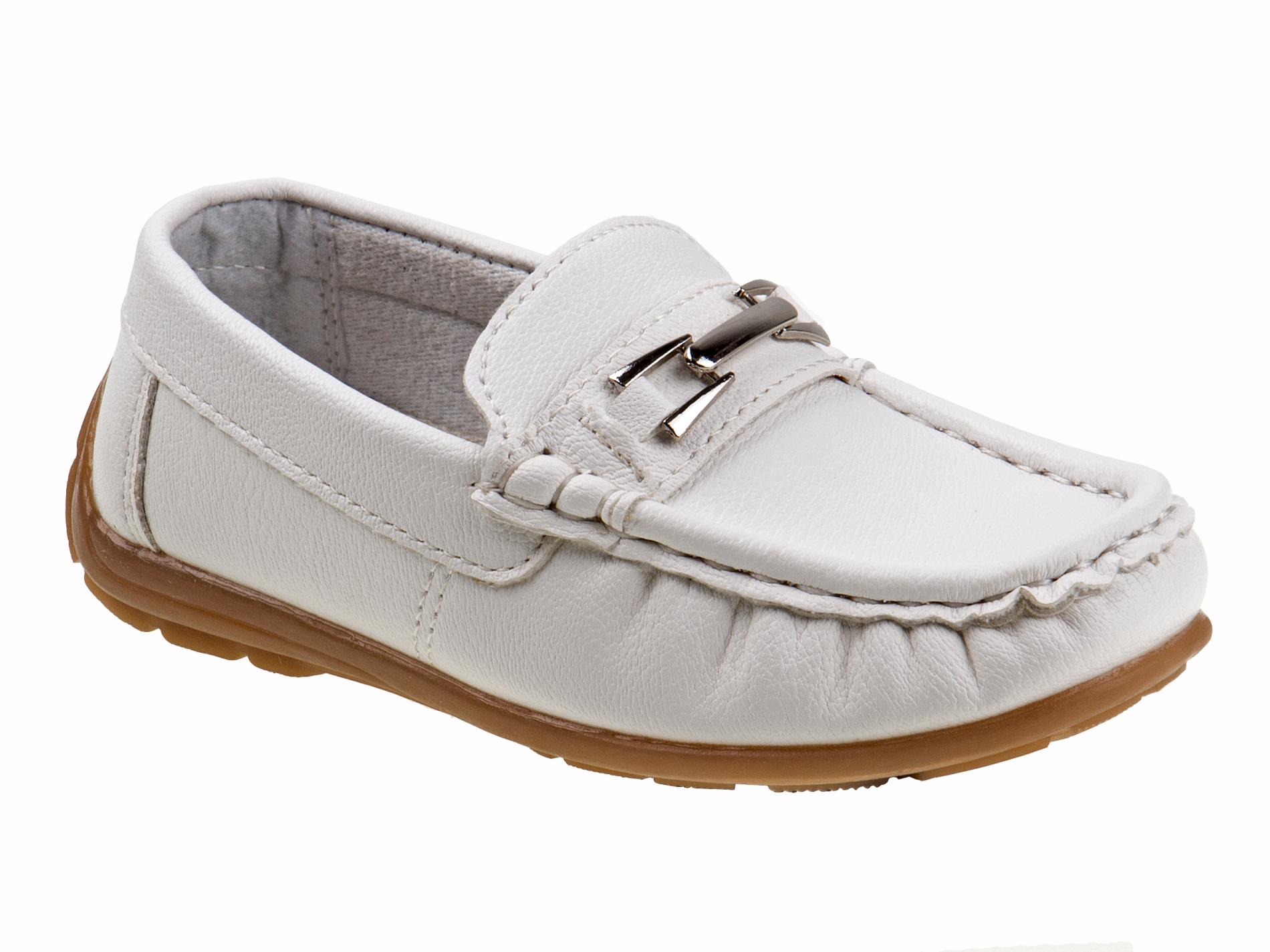 Josmo Boys' Embellished Loafer - White