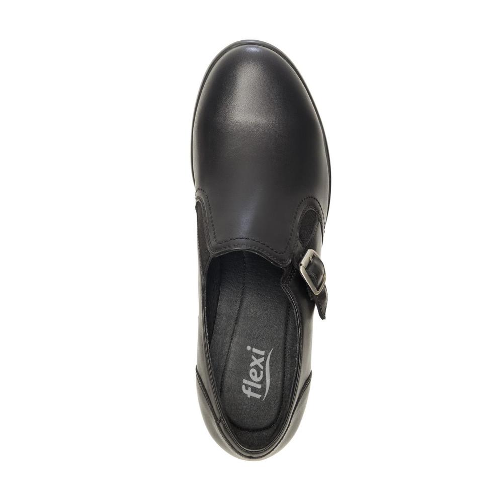 Flexi Women's Constance Leather Casual Shoe - Black