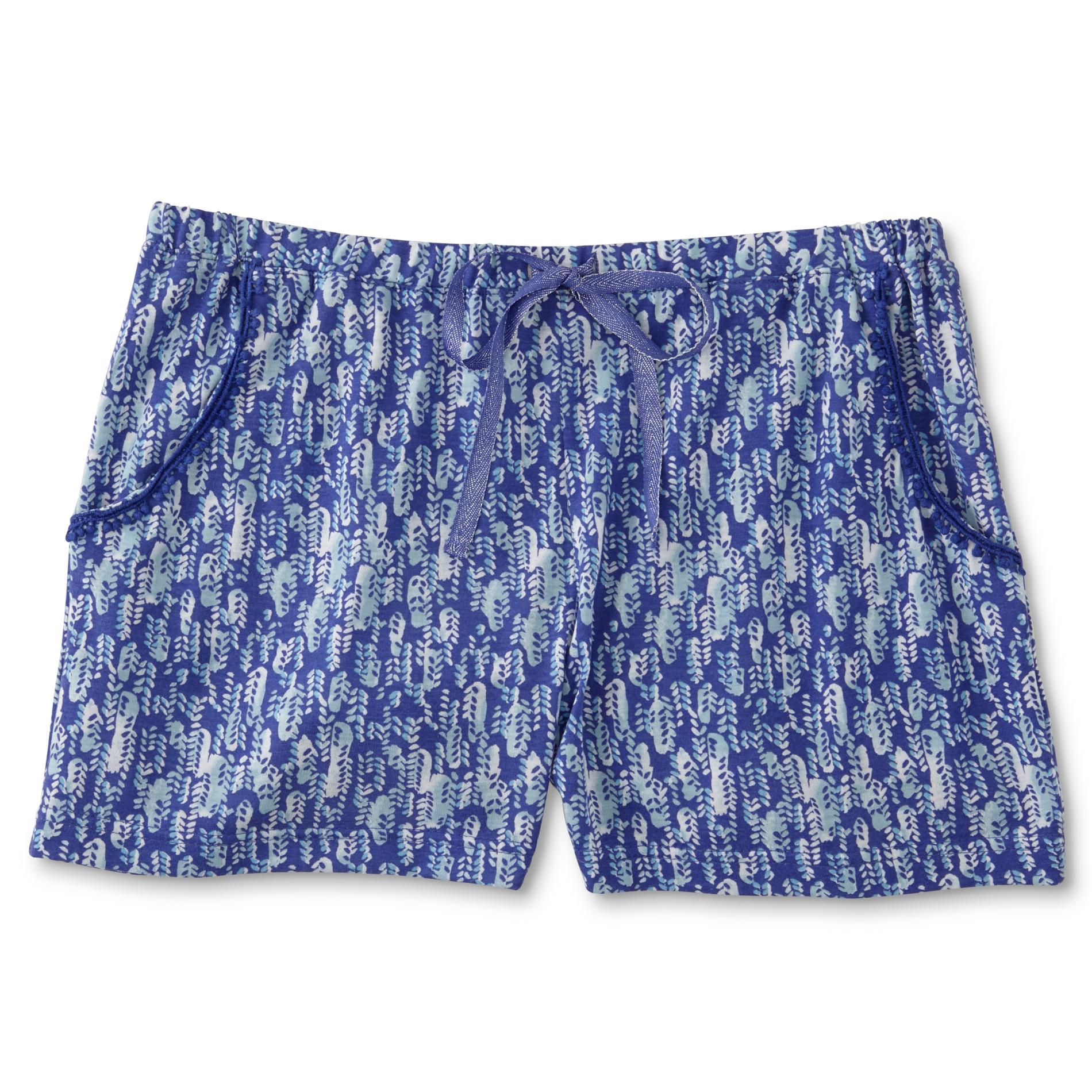 Simply Styled Women's Pajama Shorts - Tribal Print