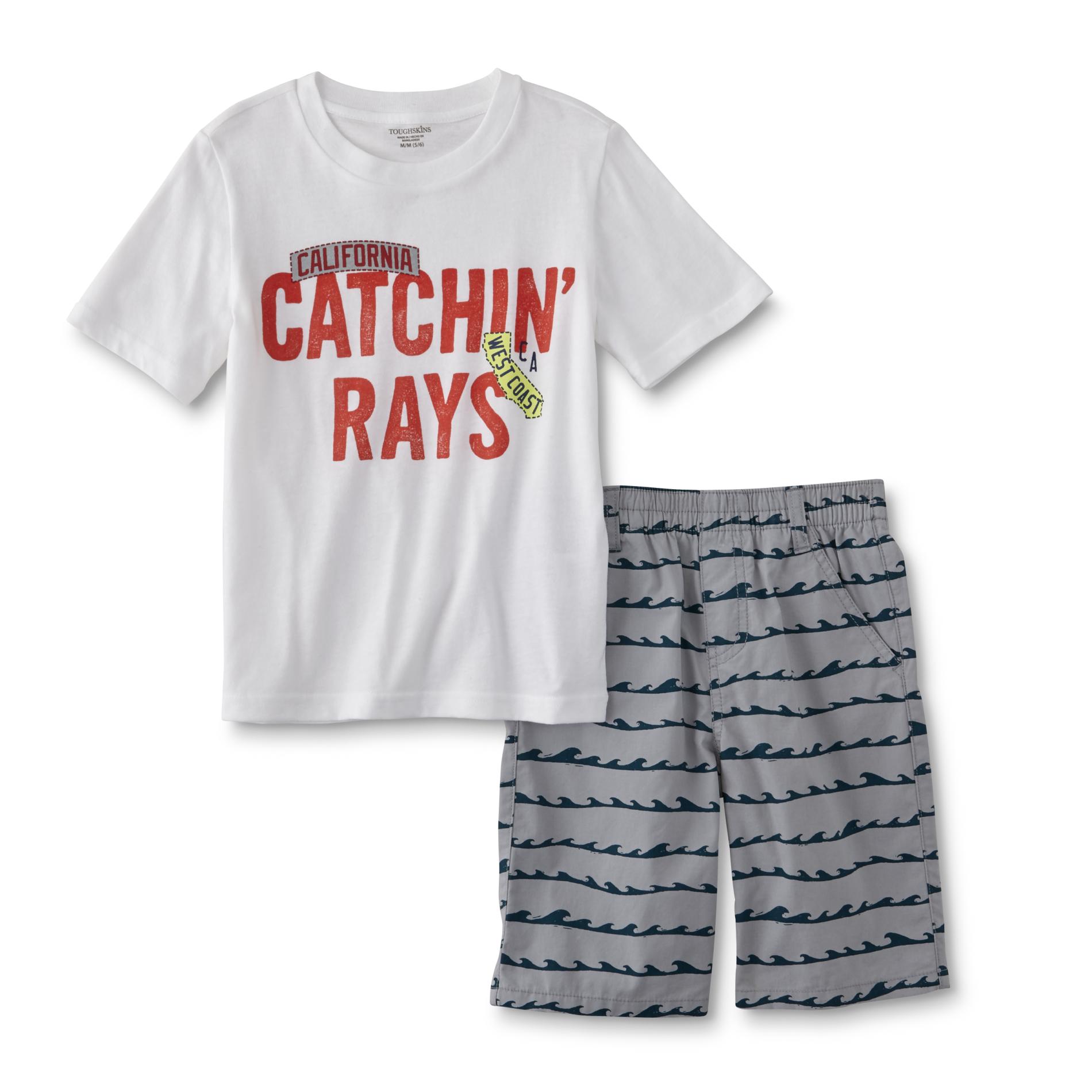 Toughskins Boys' Graphic T-Shirt & Shorts - Catchin' Rays