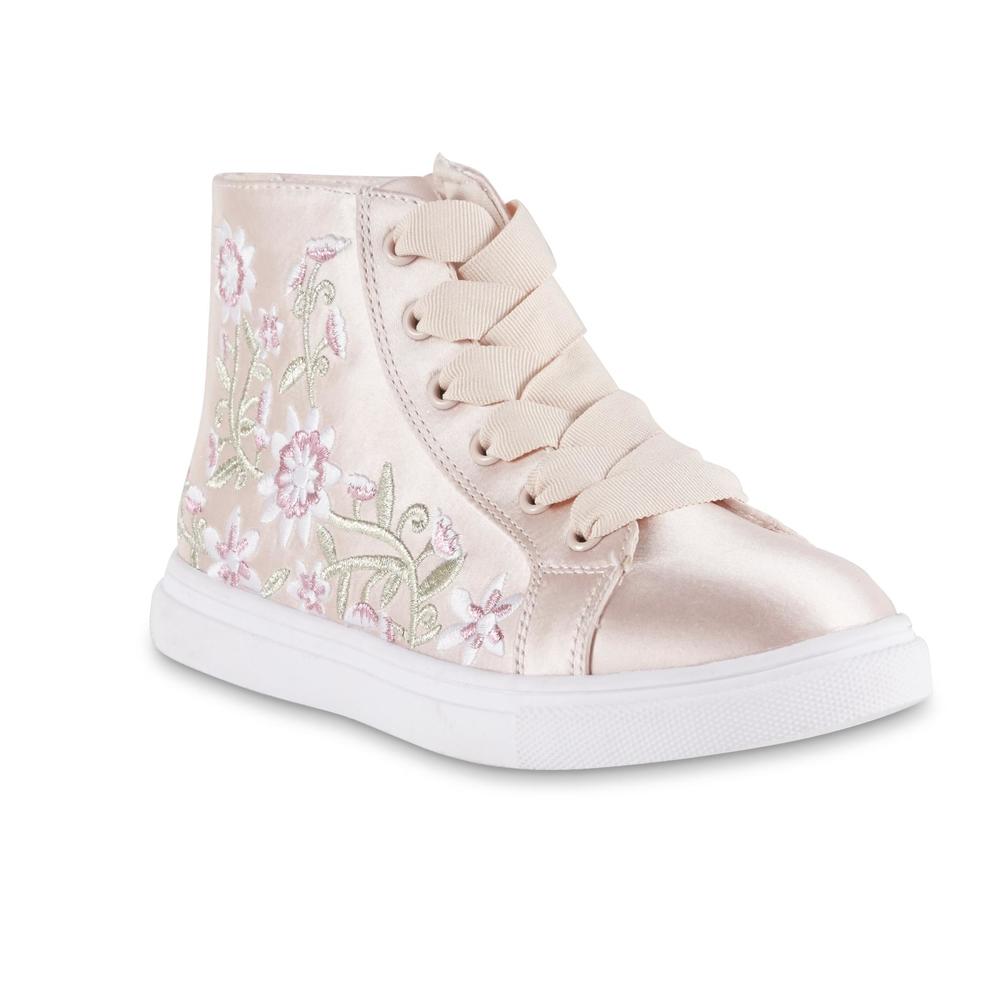 Piper Girls' Hazel Embellished High-Top Sneaker - Pink