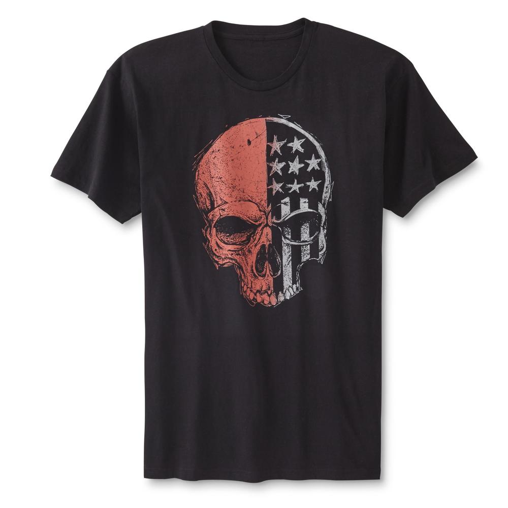 Young Men's Graphic T-Shirt- Stars & Stripes Skull