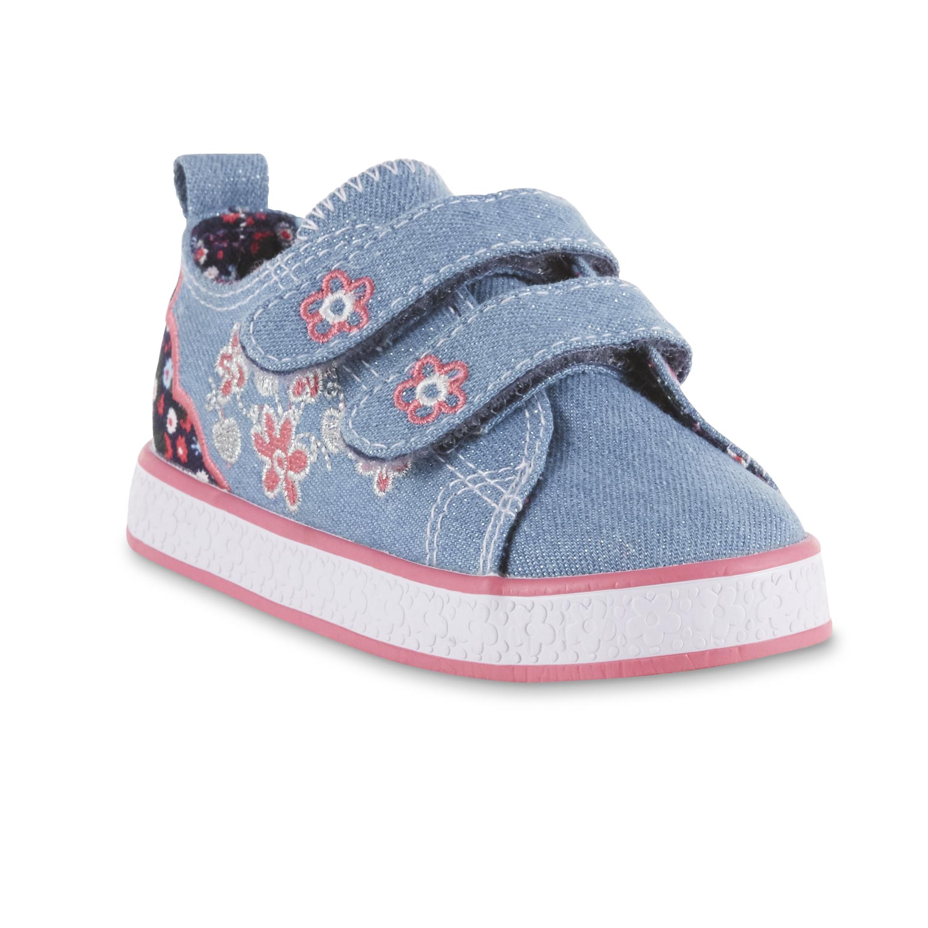Piper Toddler Girls’ Hana Embroidered Hook and Loop Sneaker - Denim Blue, 11 - (Toddler/Youth) Piper Toddler Girls’ Hana Embroidered Hook and Loop Sneaker - Denim Blue, 11 - (Toddler/Youth)