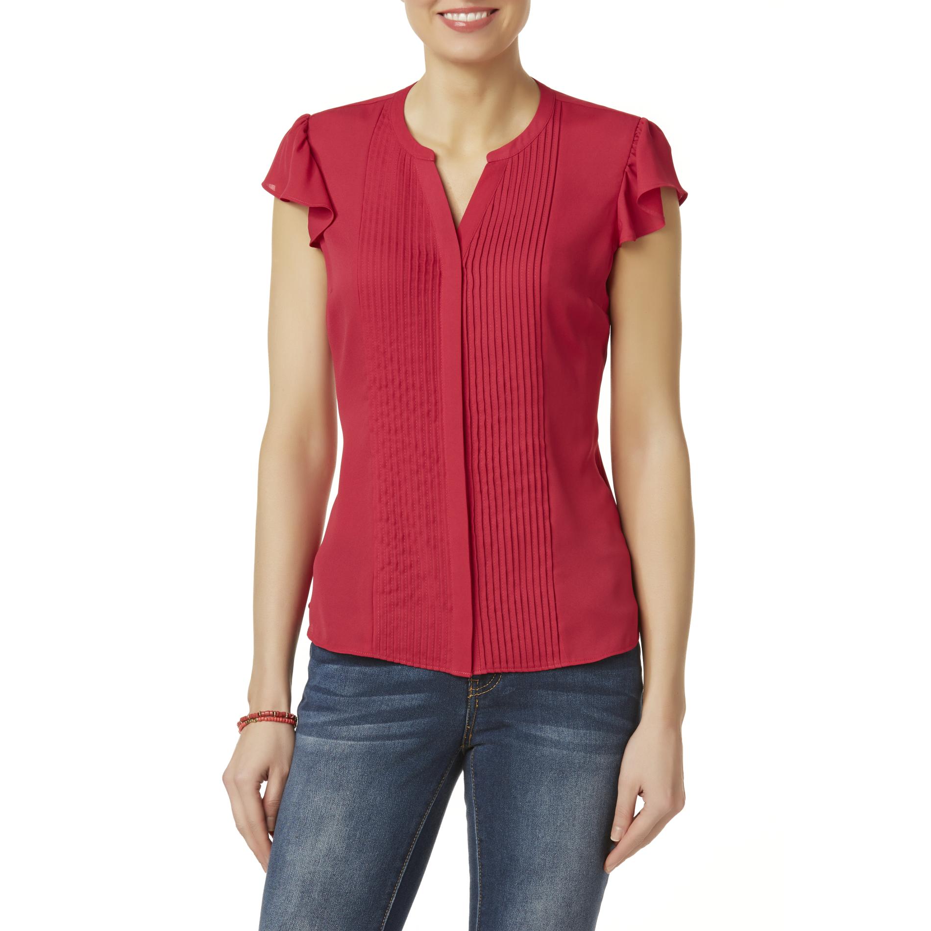 Simply Styled Women's Pleated Blouse
