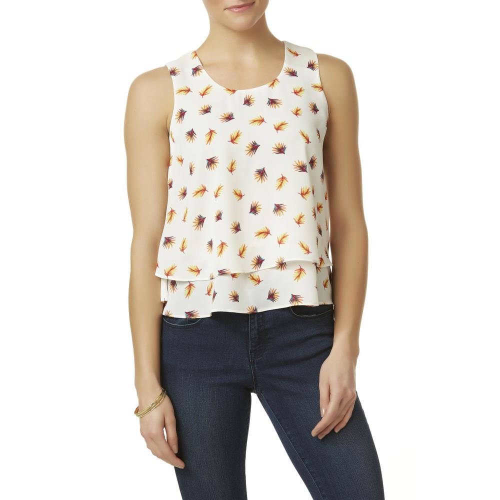 Simply Styled Women's Layered Tank Top - Floral