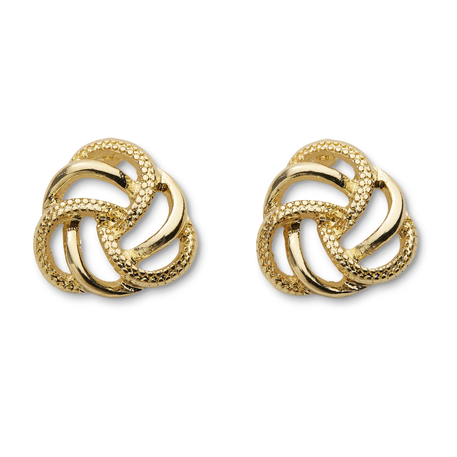 Attention Women's Goldtone Knot Earrings
