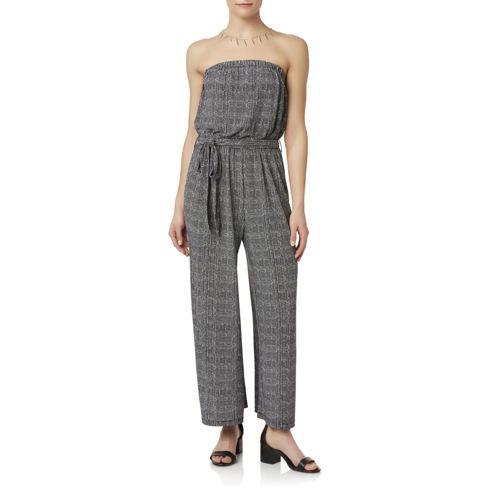 Simply Styled Women's Strapless Jumpsuit - Dots