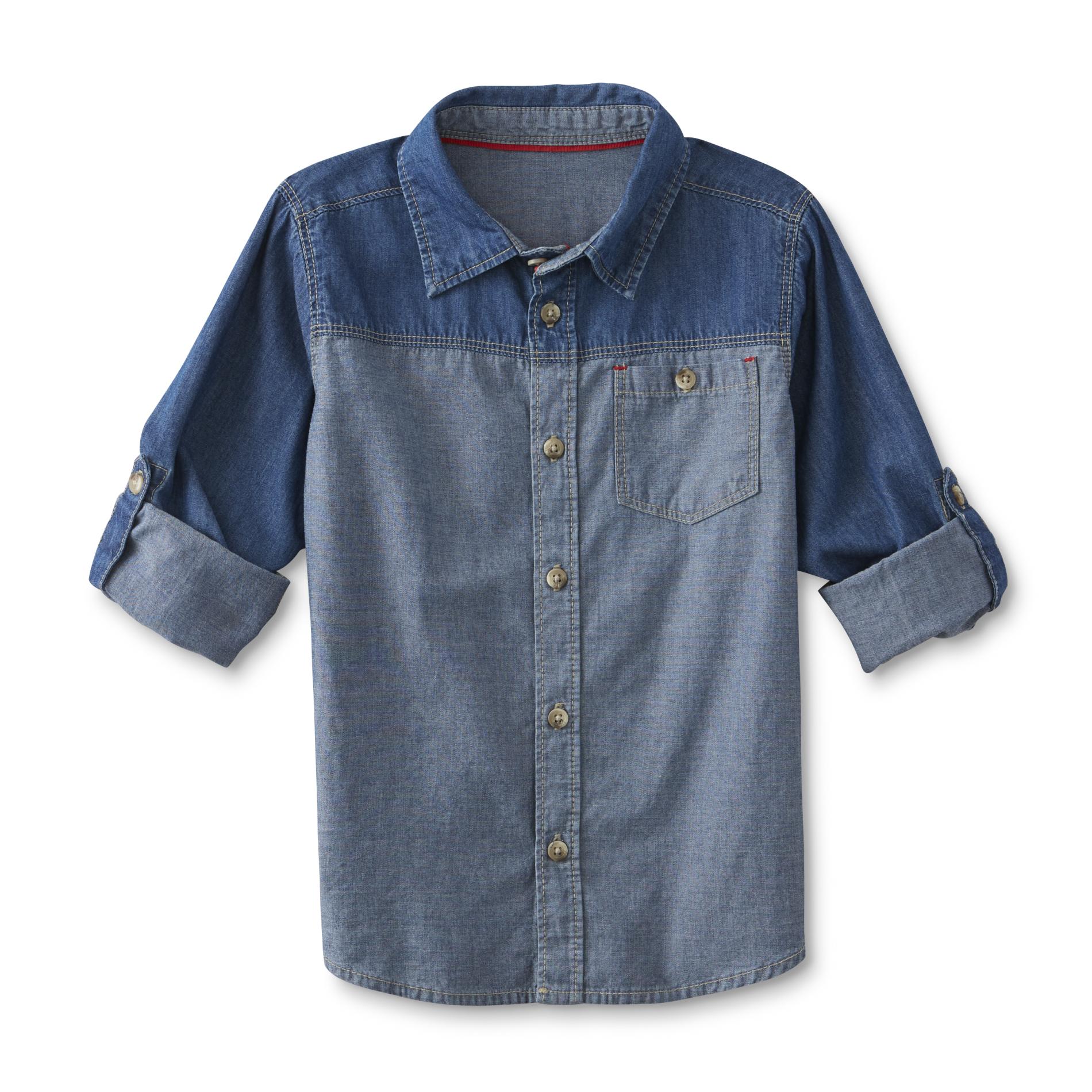 Toughskins Boy's Denim Button-Front Shirt