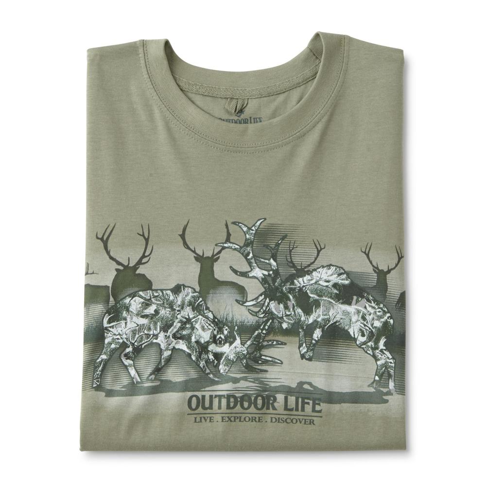 Screen Tee Market Brands Men's Graphic T-Shirt - Camouflage Deer