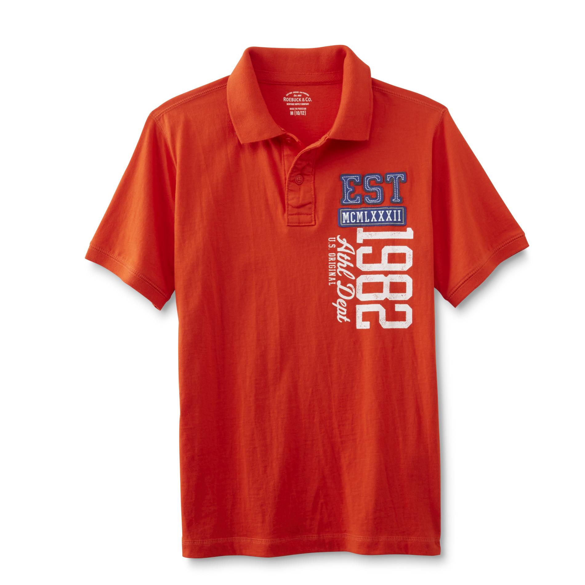 Roebuck & Co. Boy's Graphic Polo Shirt - 1982 Athletic Department