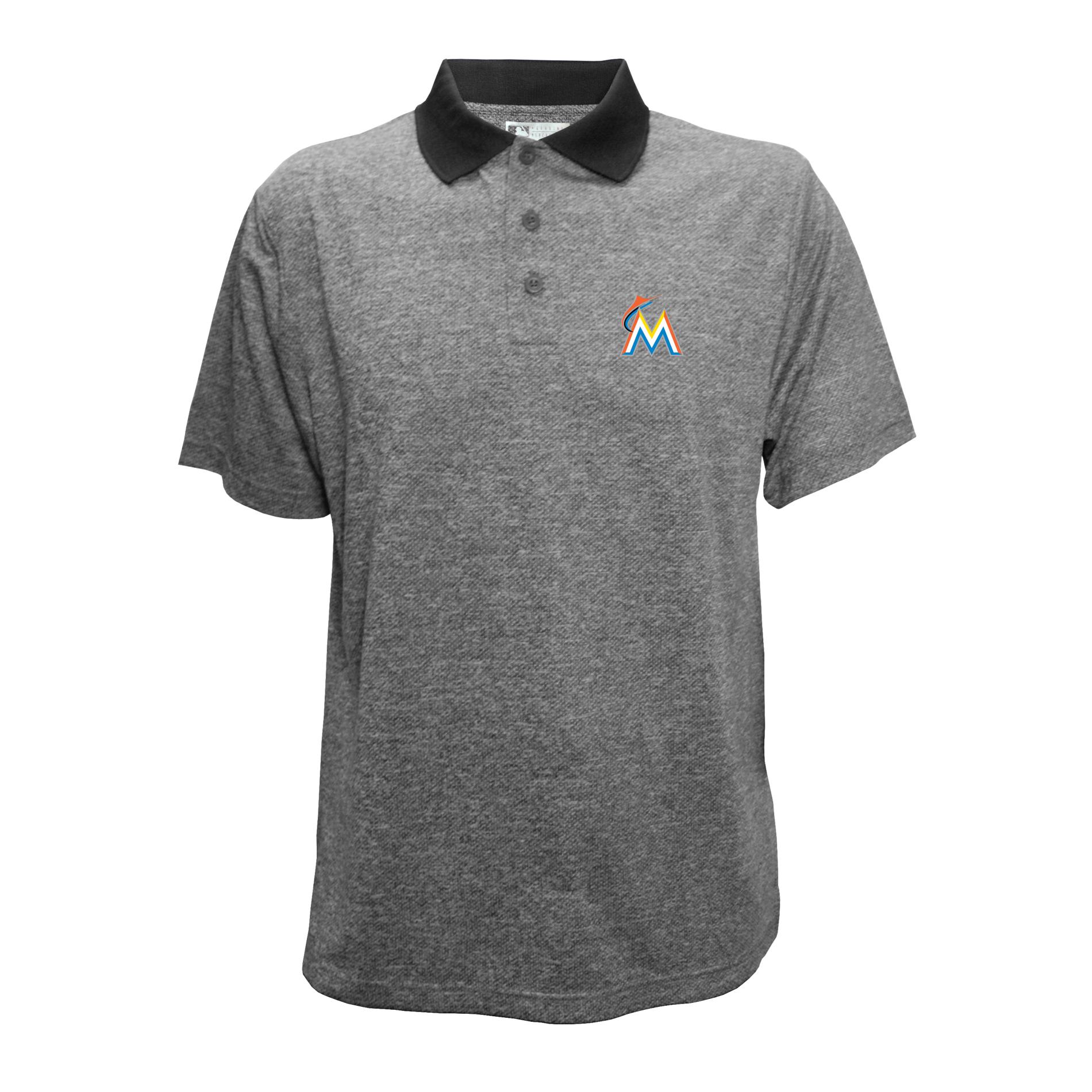 MLB Men's Polo Shirt - Miami Marlins, Size: Small MLB Men's Polo Shirt - Miami Marlins, Size: Small