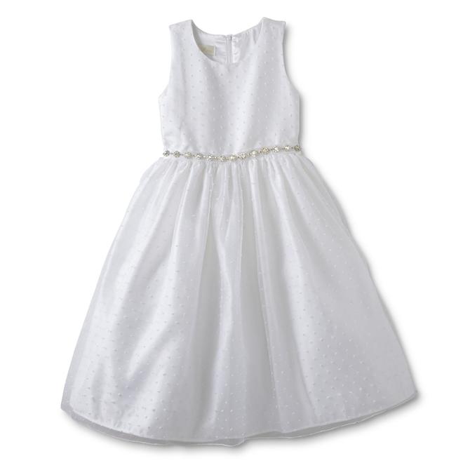 American Princess Girls' Swiss Dots Communion Dress