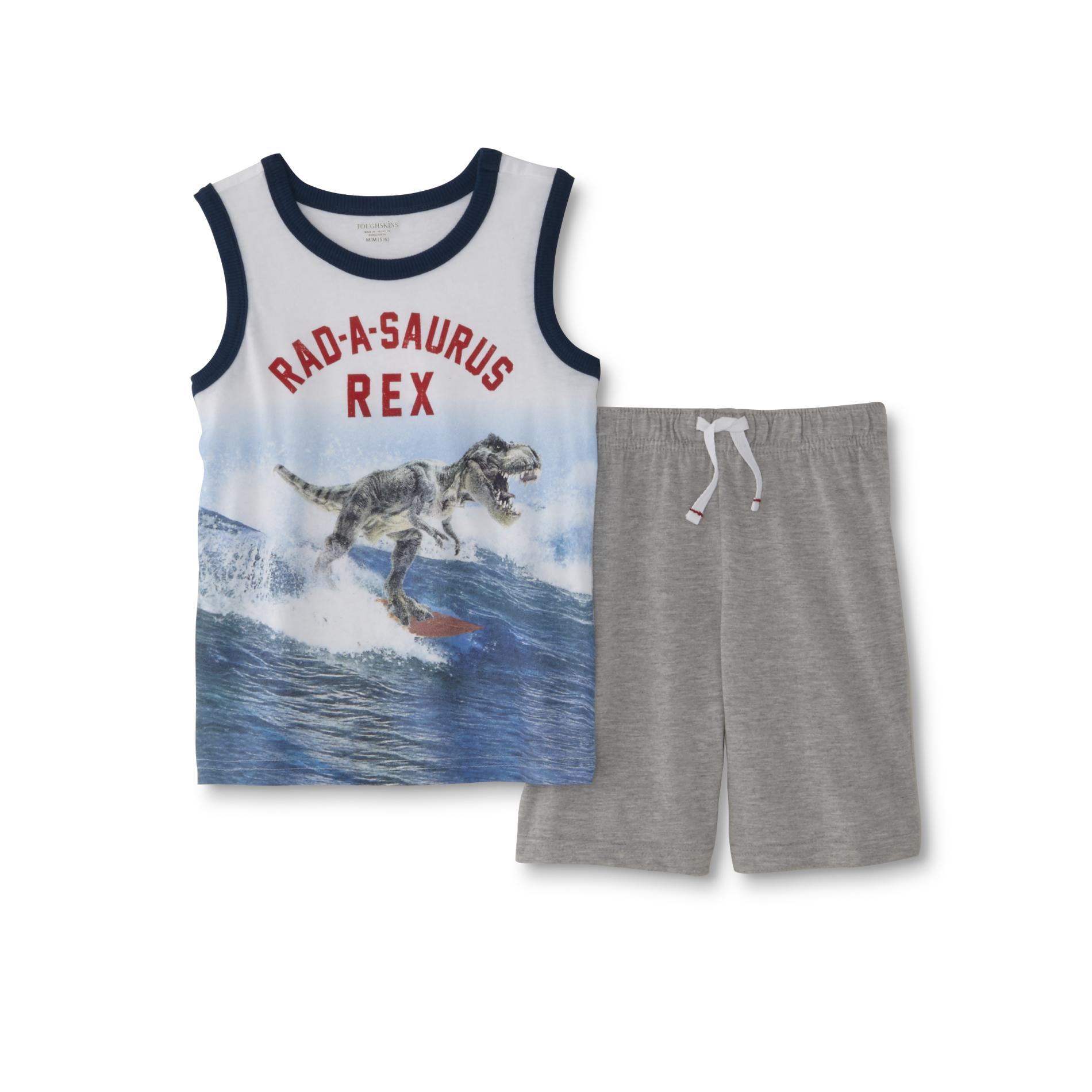 Toughskins Infant  & Toddler Boys' Tank Top & Shorts - Rad-A-Saurus Rex