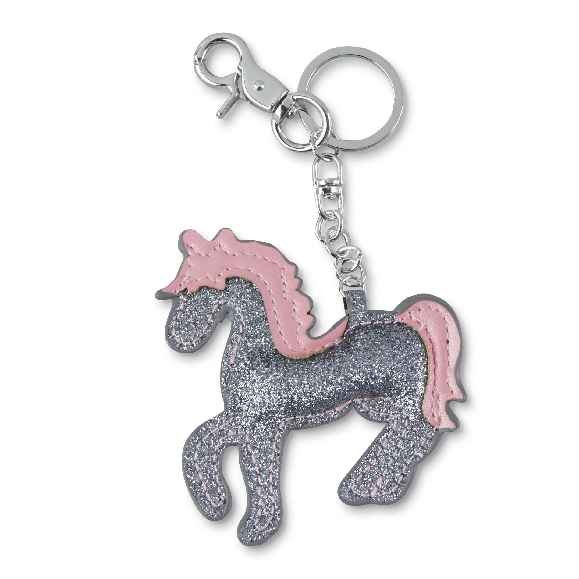 Attention Women's Key Chain - Unicorn, Sliver Attention Women's Key Chain - Unicorn, Sliver